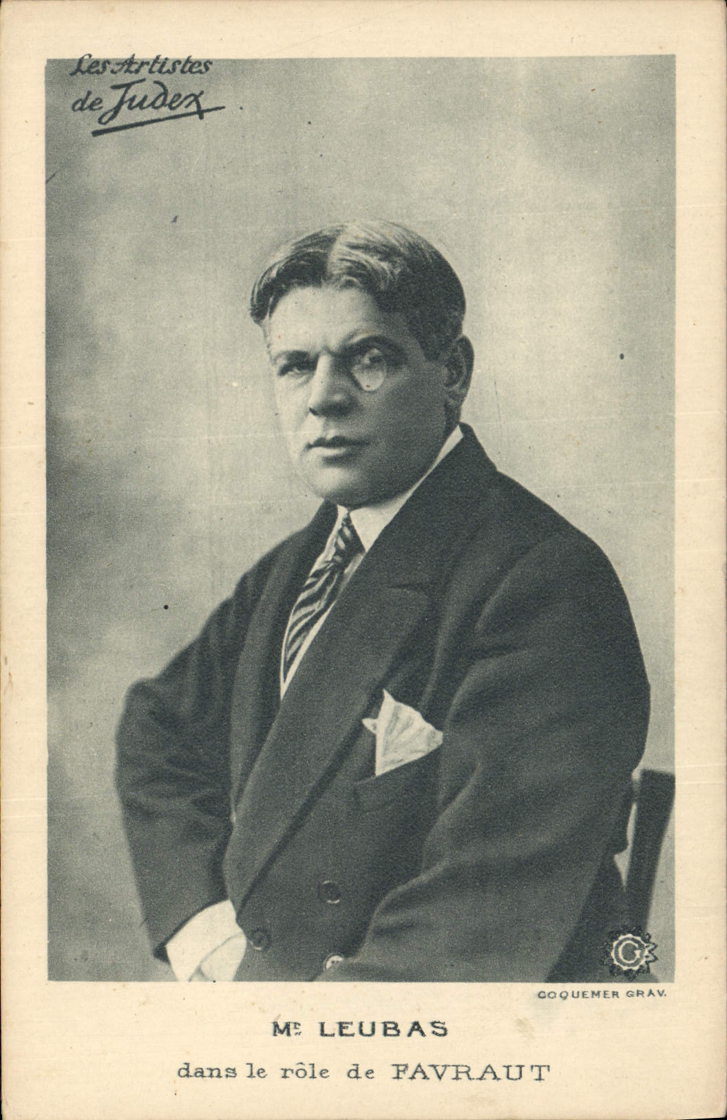 POSTAL MODERNA Sr. Leubas del cine en el papel de Favraut