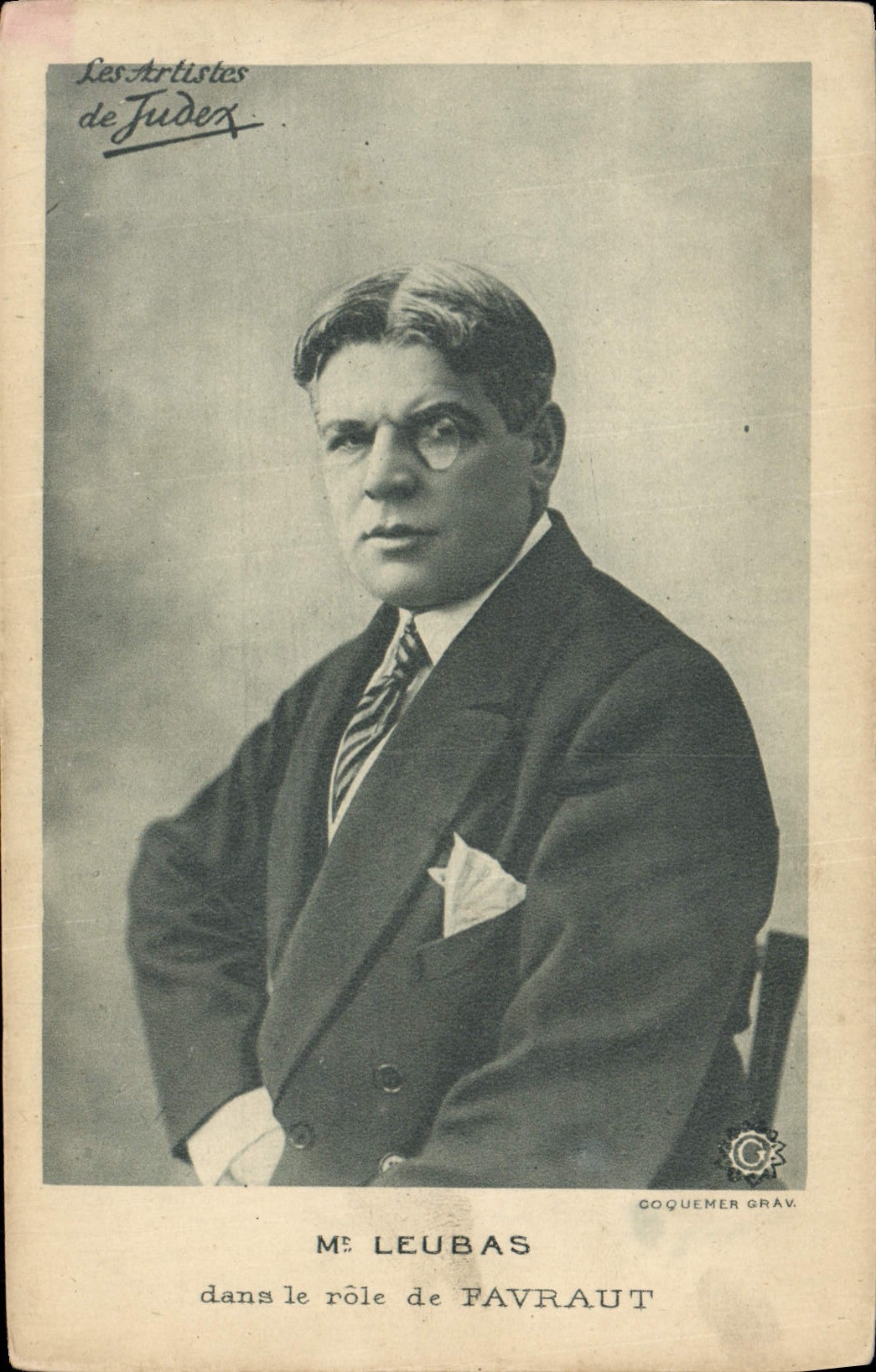 CPM Cinema Mr Leubas dans le role de Favraut