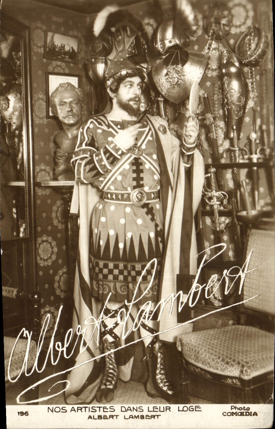 POSTAL MODERNA cine Albert Lamberto