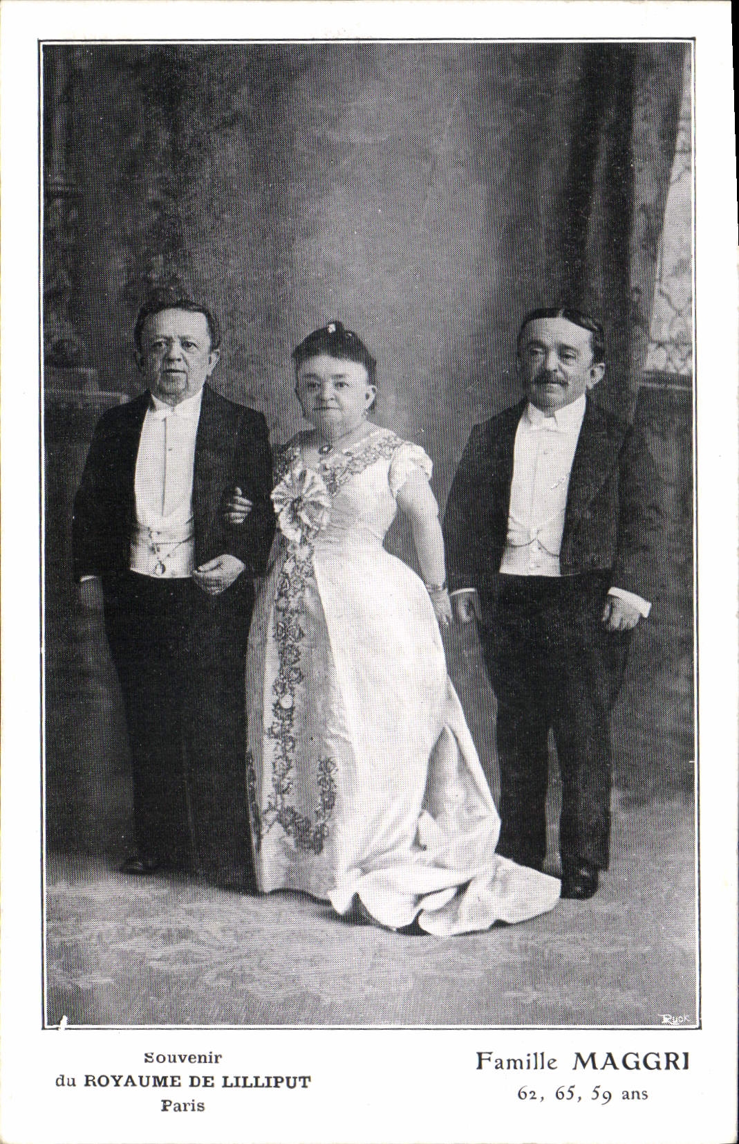 Reino del enano de la POSTAL de la VENDIMIA de la familia Maggri París de Lilliput