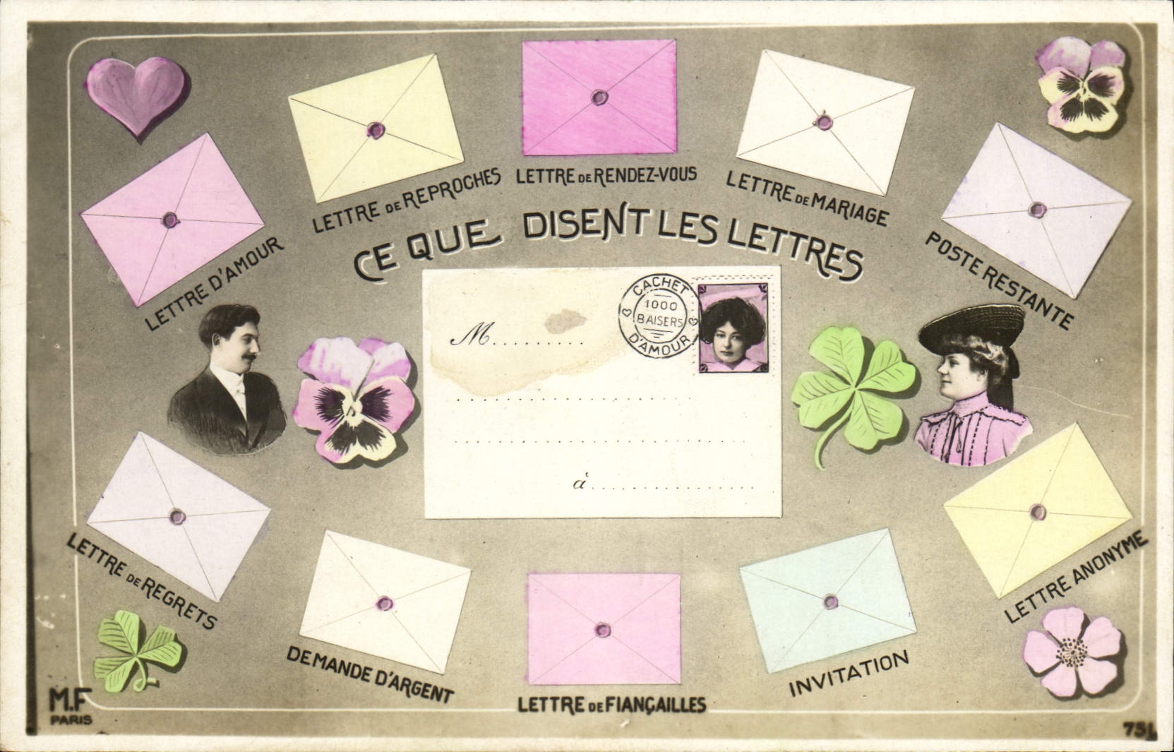 CPA Ce que disent les lettres