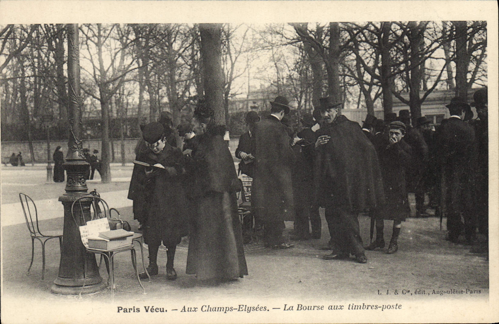 La POSTAL de la VENDIMIA con el mercado de la estampilla fija Carre Marigny Marche a la TAPA de las estampillas