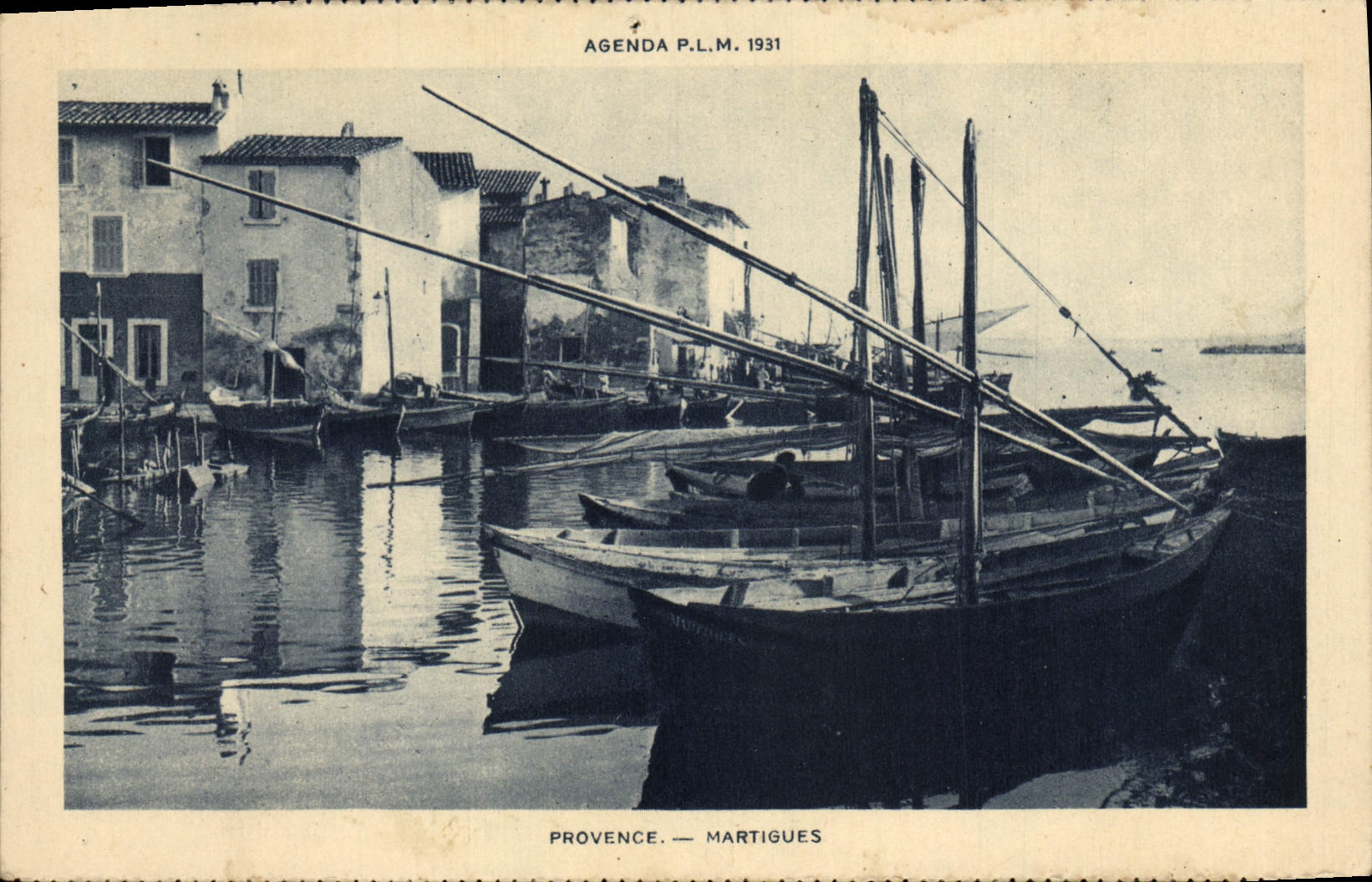 VINTAGE POSTCARD Fishing Vessel Provence Martigues