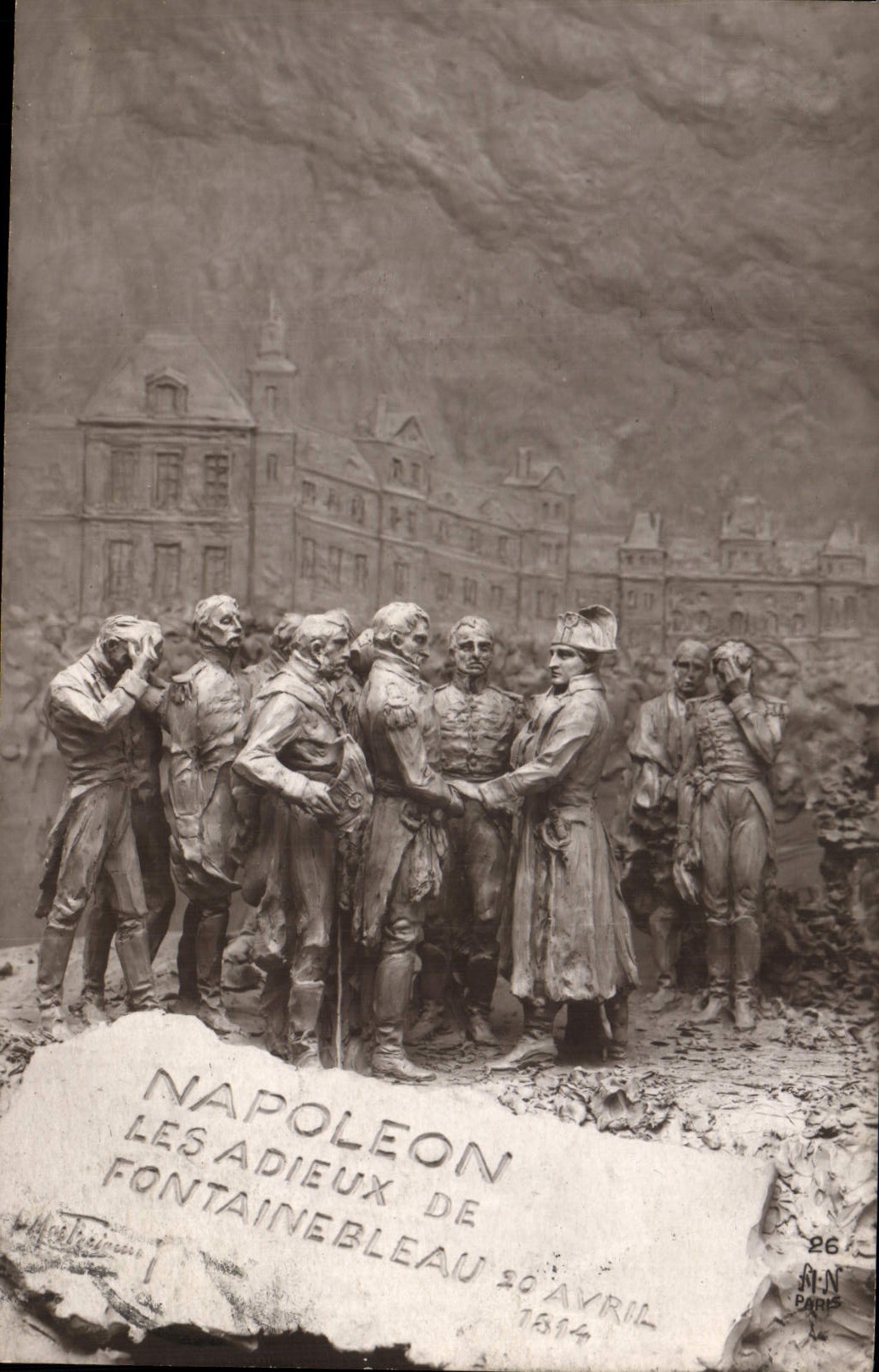 VINTAGE POSTCARD Napoleon 1st Good-byes of Fontainebleau