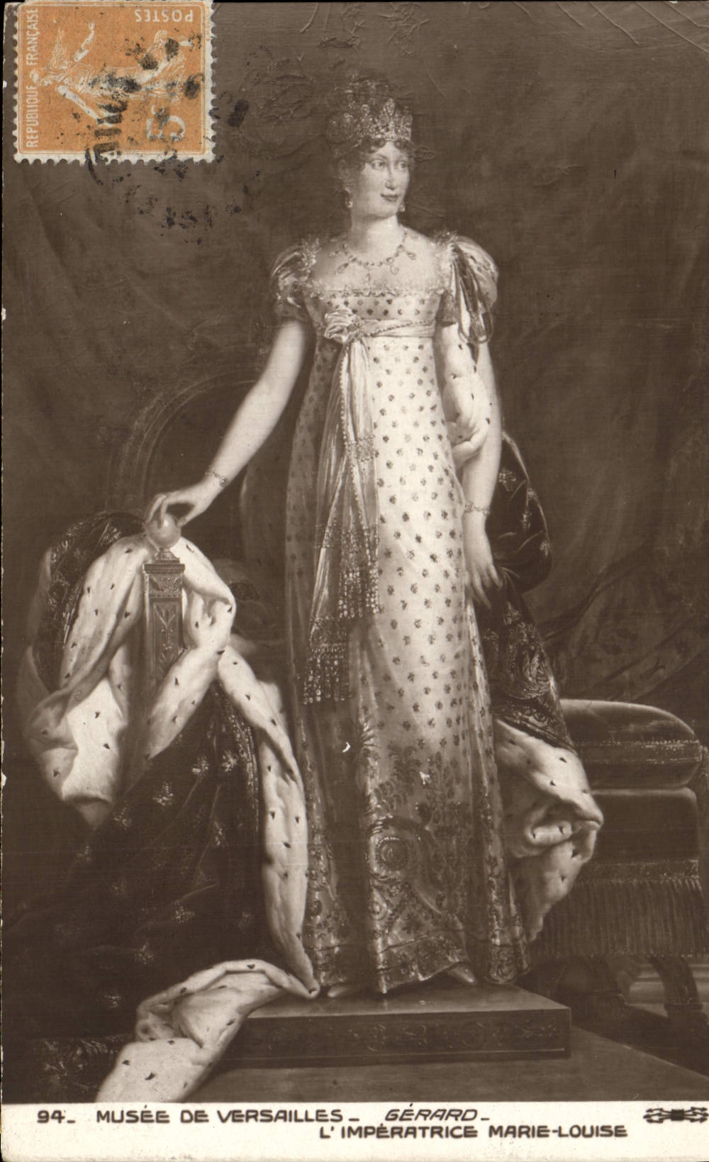 VINTAGE POSTCARD Napoleon 1st Museum of Versailles Gerald the empress Marie Louise