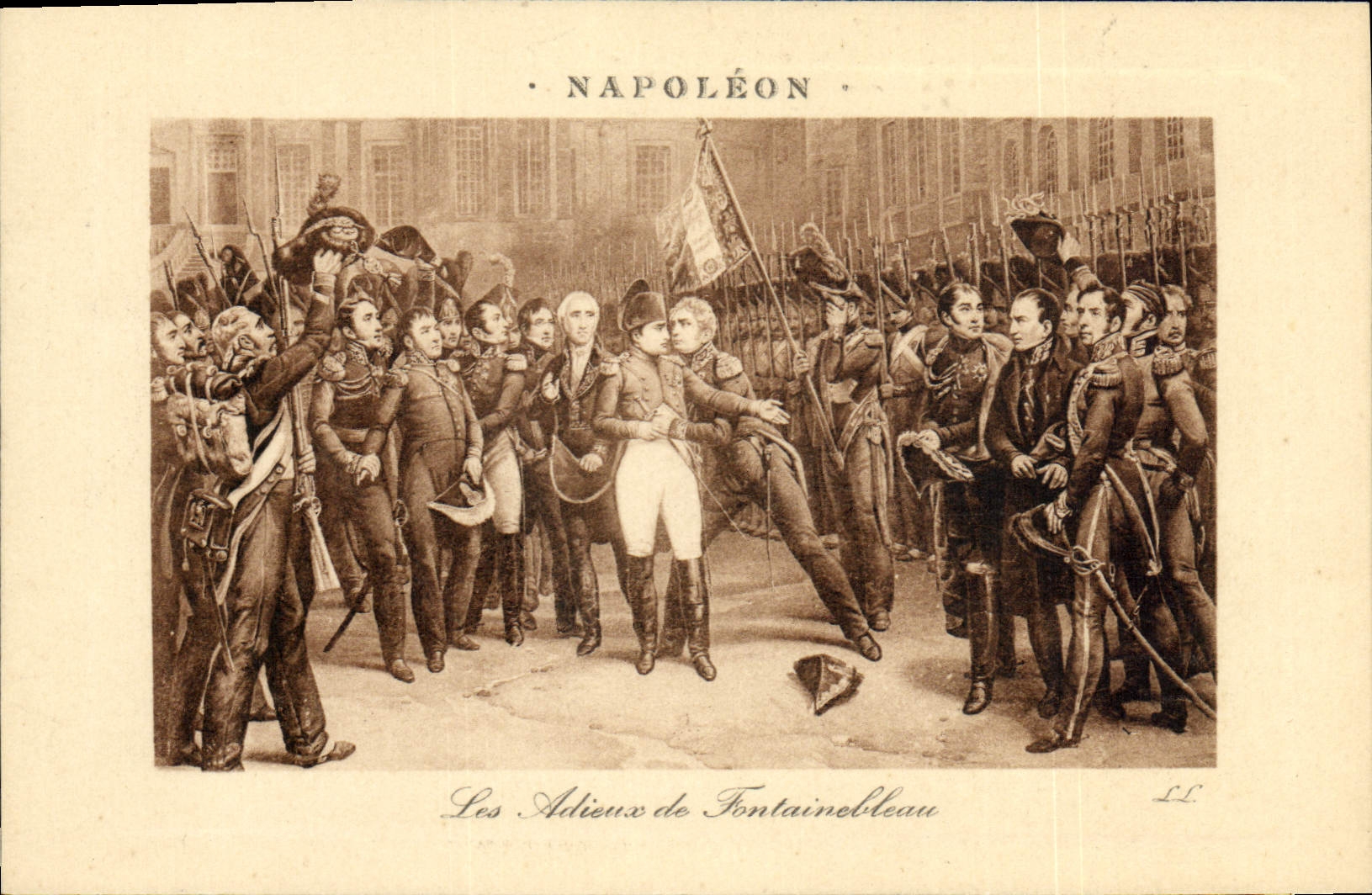 CPA Napoleon 1er Les adieux de Fontainebleau