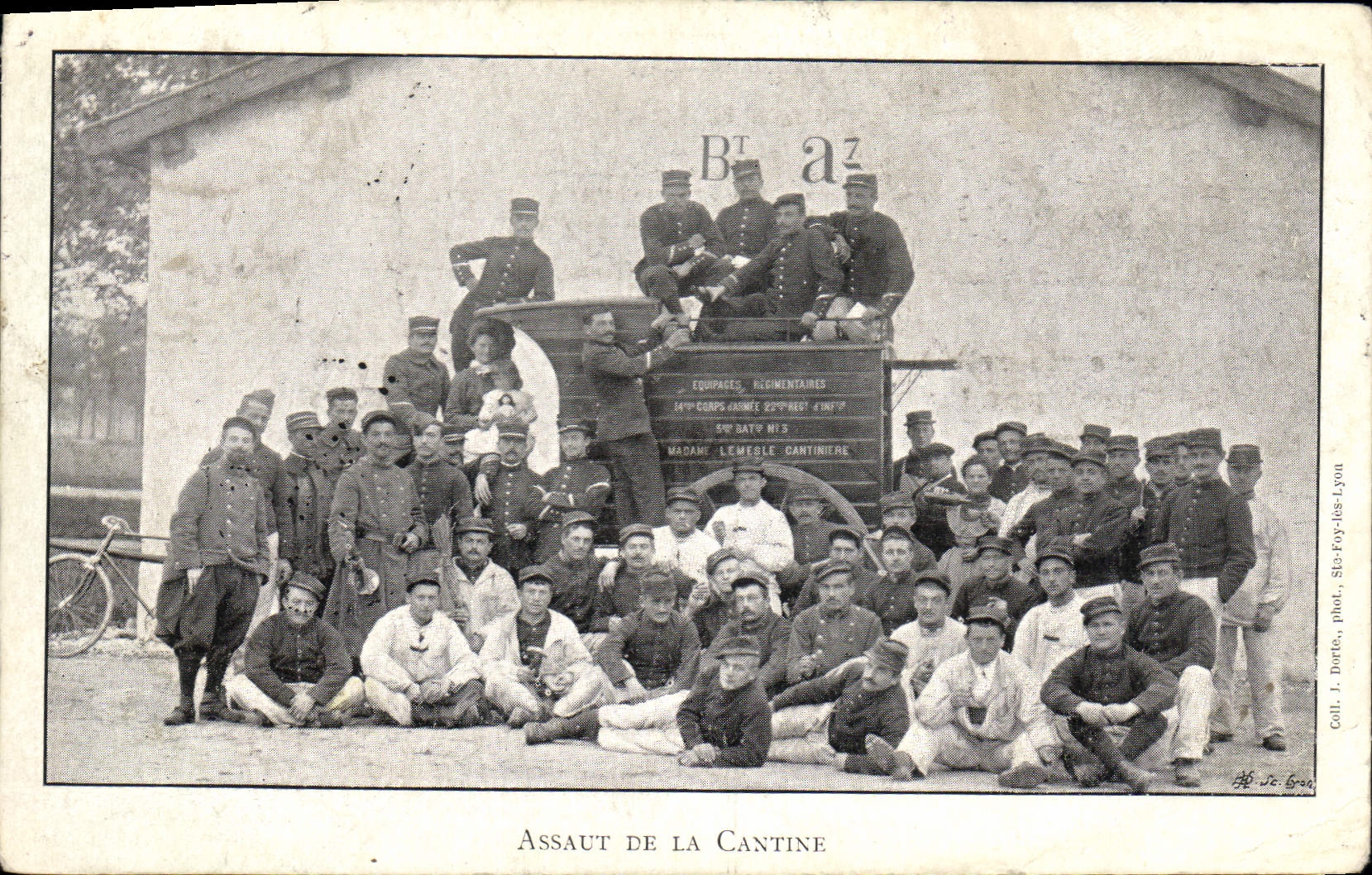 VINTAGE POSTCARD Fantasy Militaria Attack of the canteen