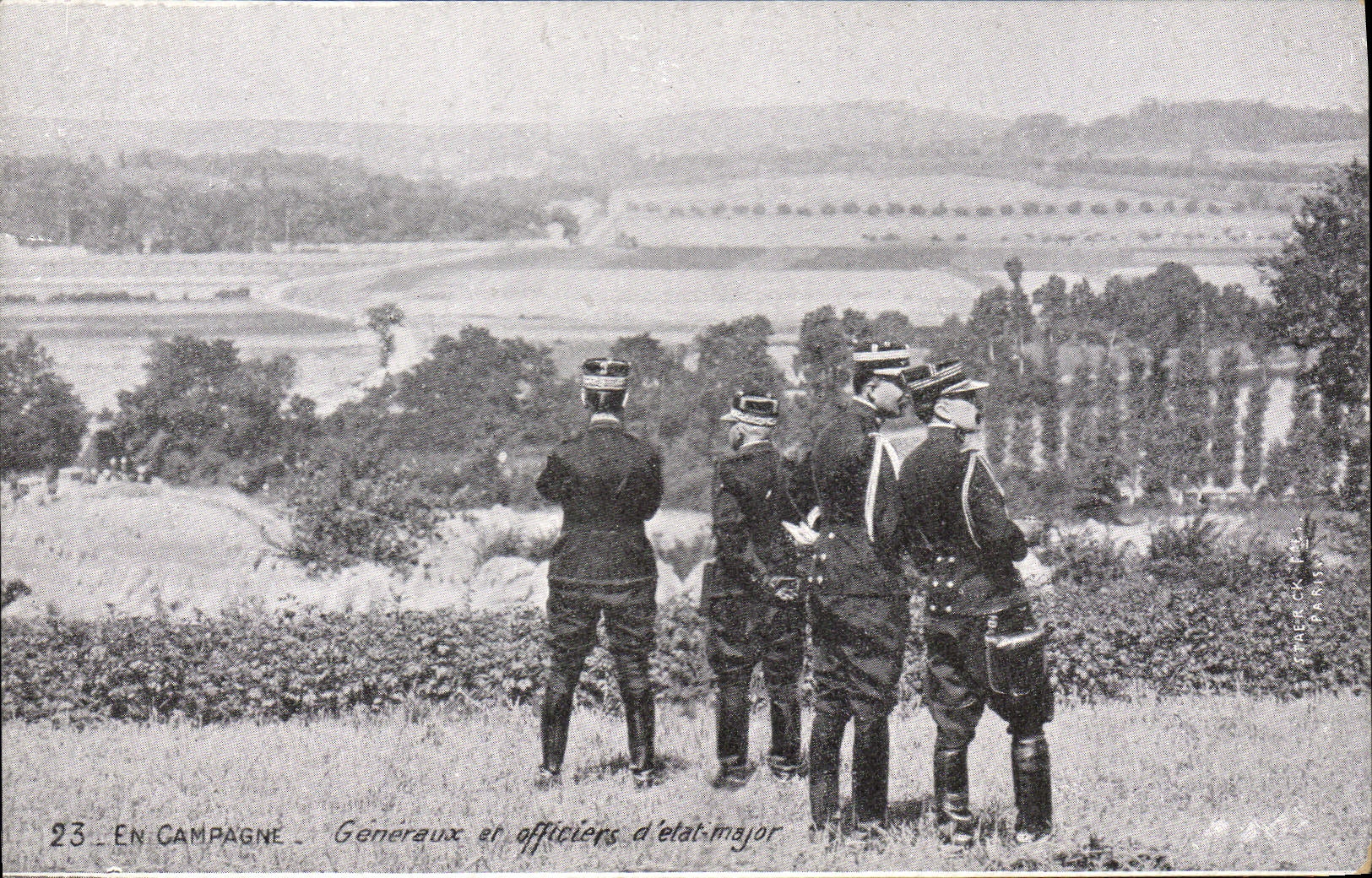 General de la fantasía de Militaria de la POSTAL de la VENDIMIA y oficiales del comandante de Eta