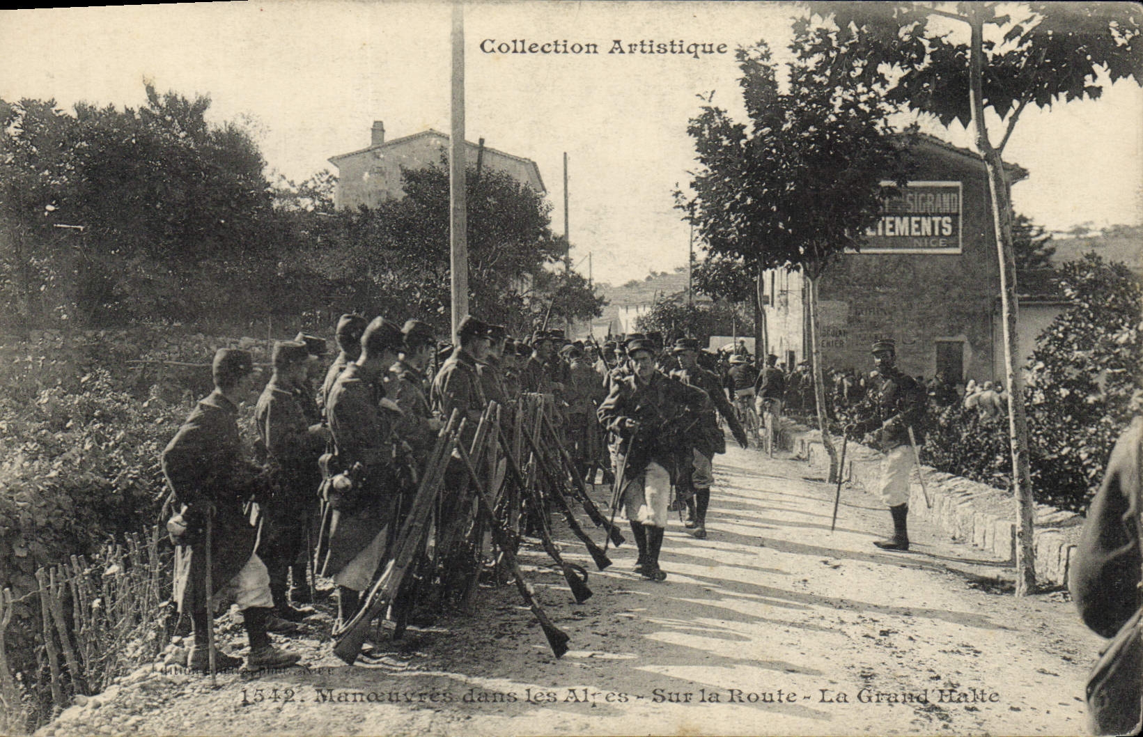 Operaciones de Militaria de la fantasía de la POSTAL de la VENDIMIA en las montan@as en el camino grande el alto