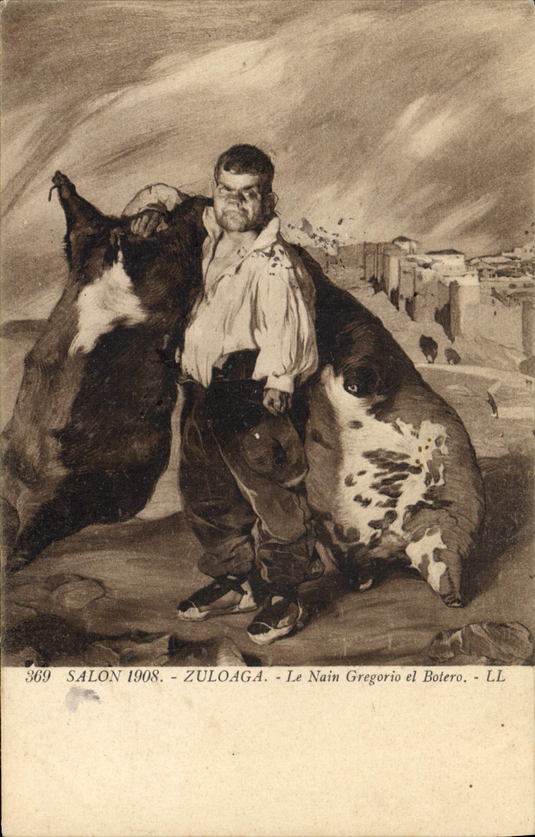 CPA Nain Nains Salon 1908 Zuloaga Le nain Gregorio el Botero