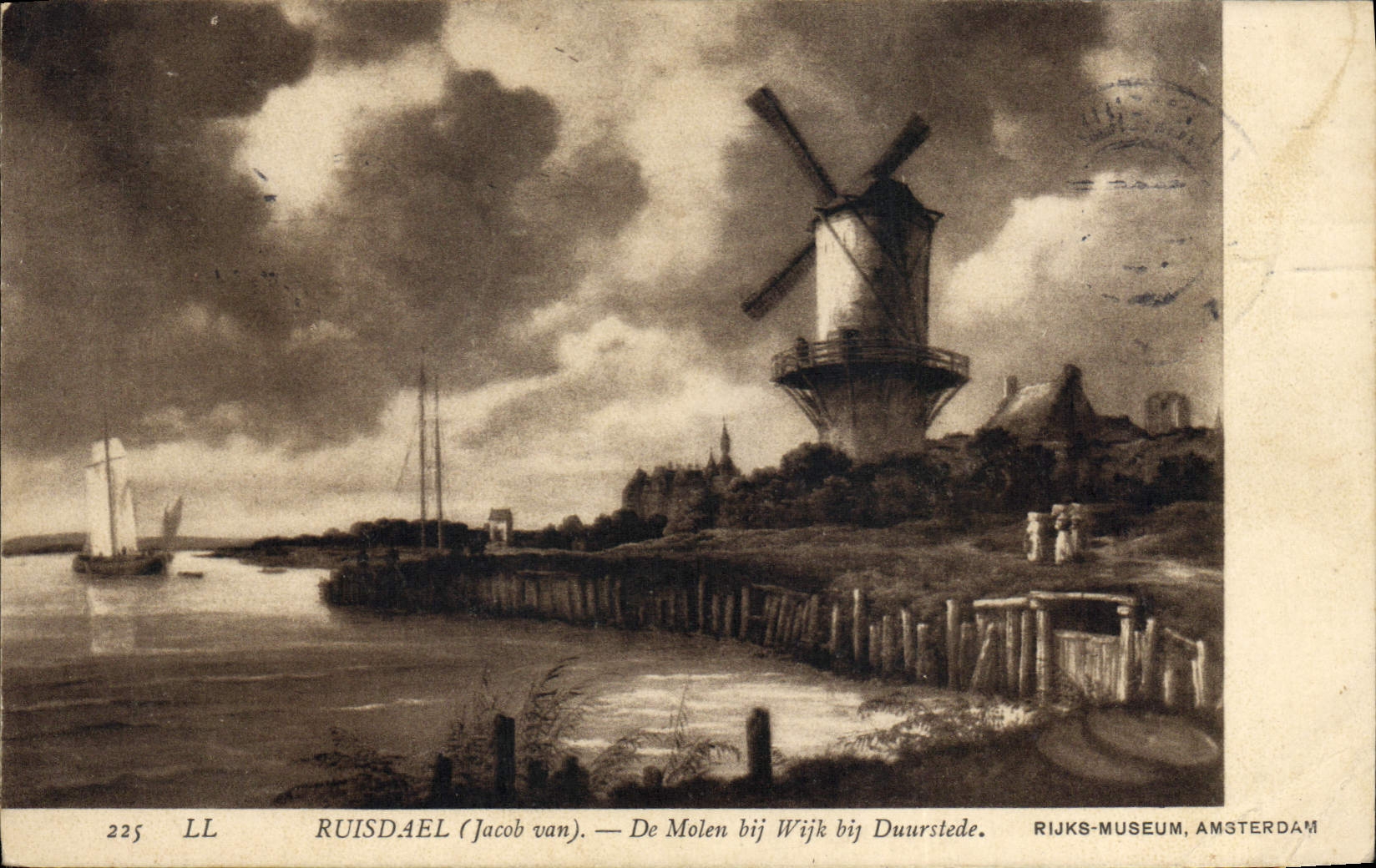 CPA Moulin a vent Ruisael Rijks Musuem Amsterdam