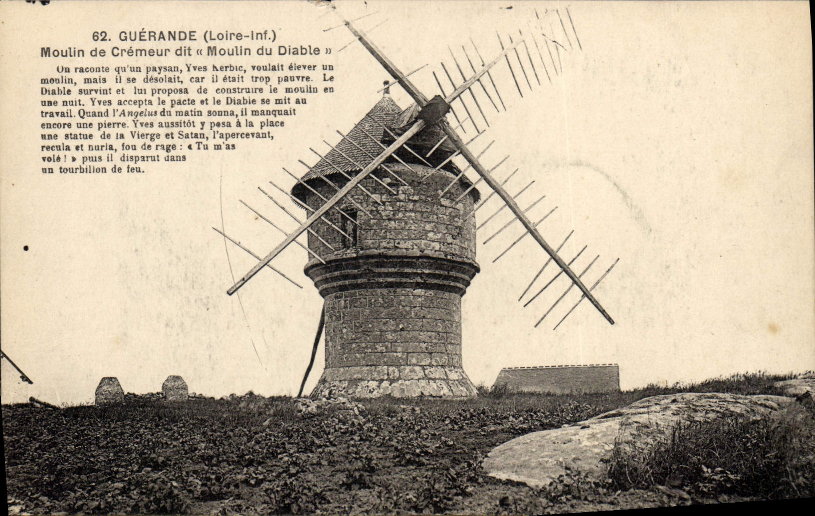 CPA Moulin a vent Guerande Moulin de Cremeur dit Moulin du diable