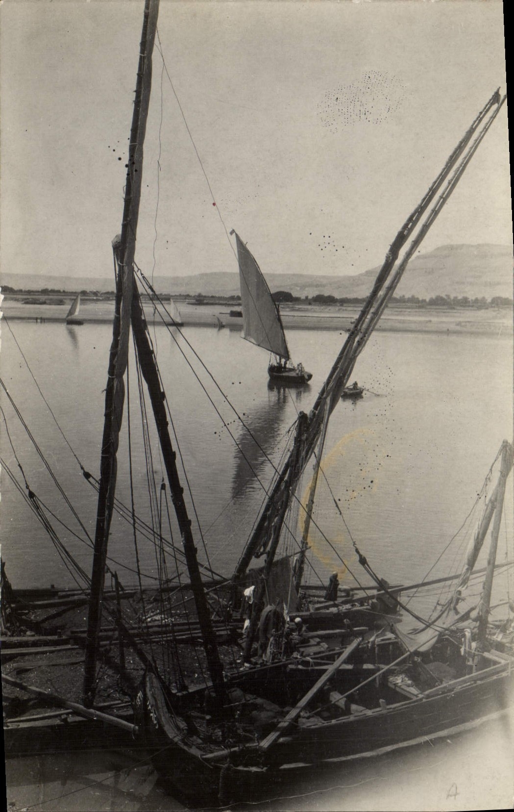 CARTE PHOTO Egypte Egypt Bateau de Peche 