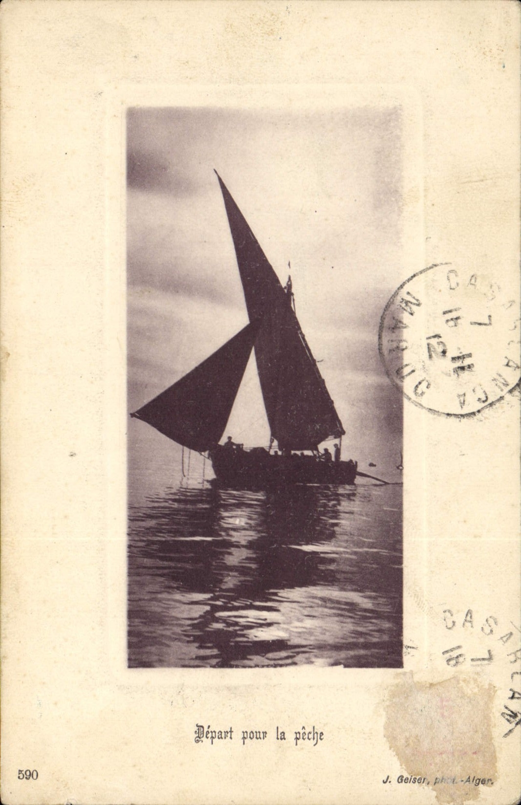 CPA Bateau de Peche Depart pour la peche 
