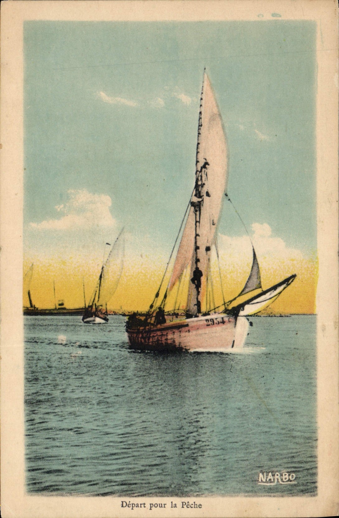 CPA Bateau de Peche Depart pour la peche
