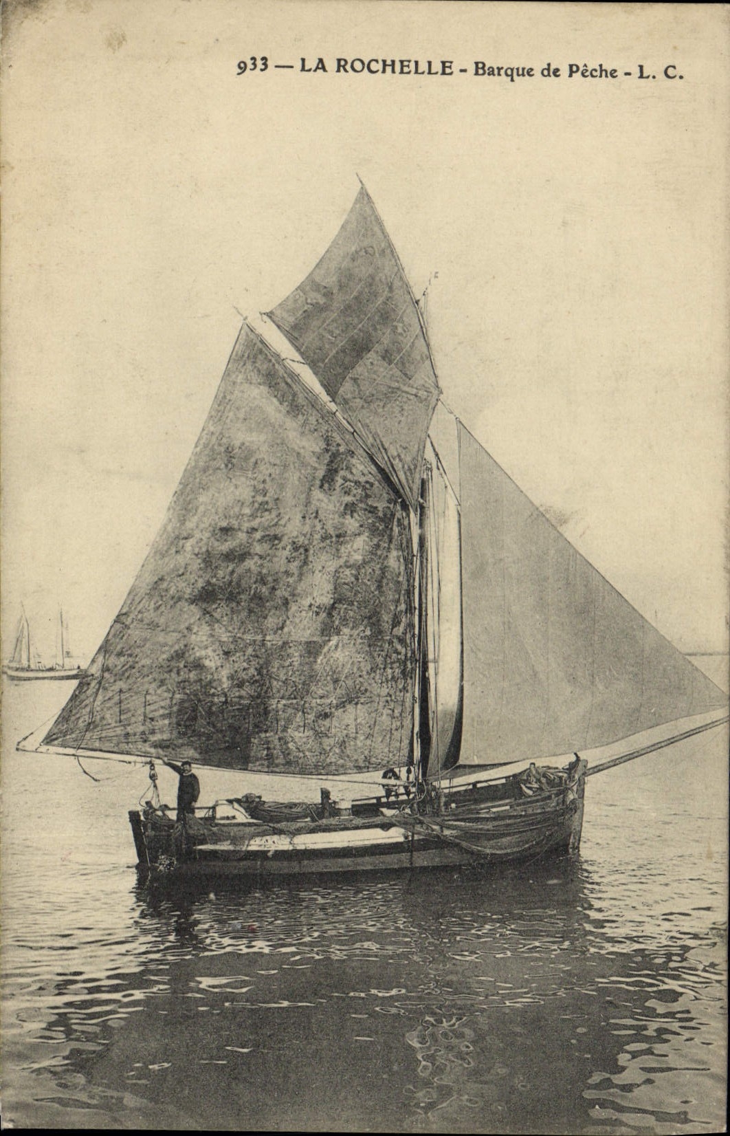 Barco de La Rochelle de la pesca del recipiente de la POSTAL de la VENDIMIA del pecado