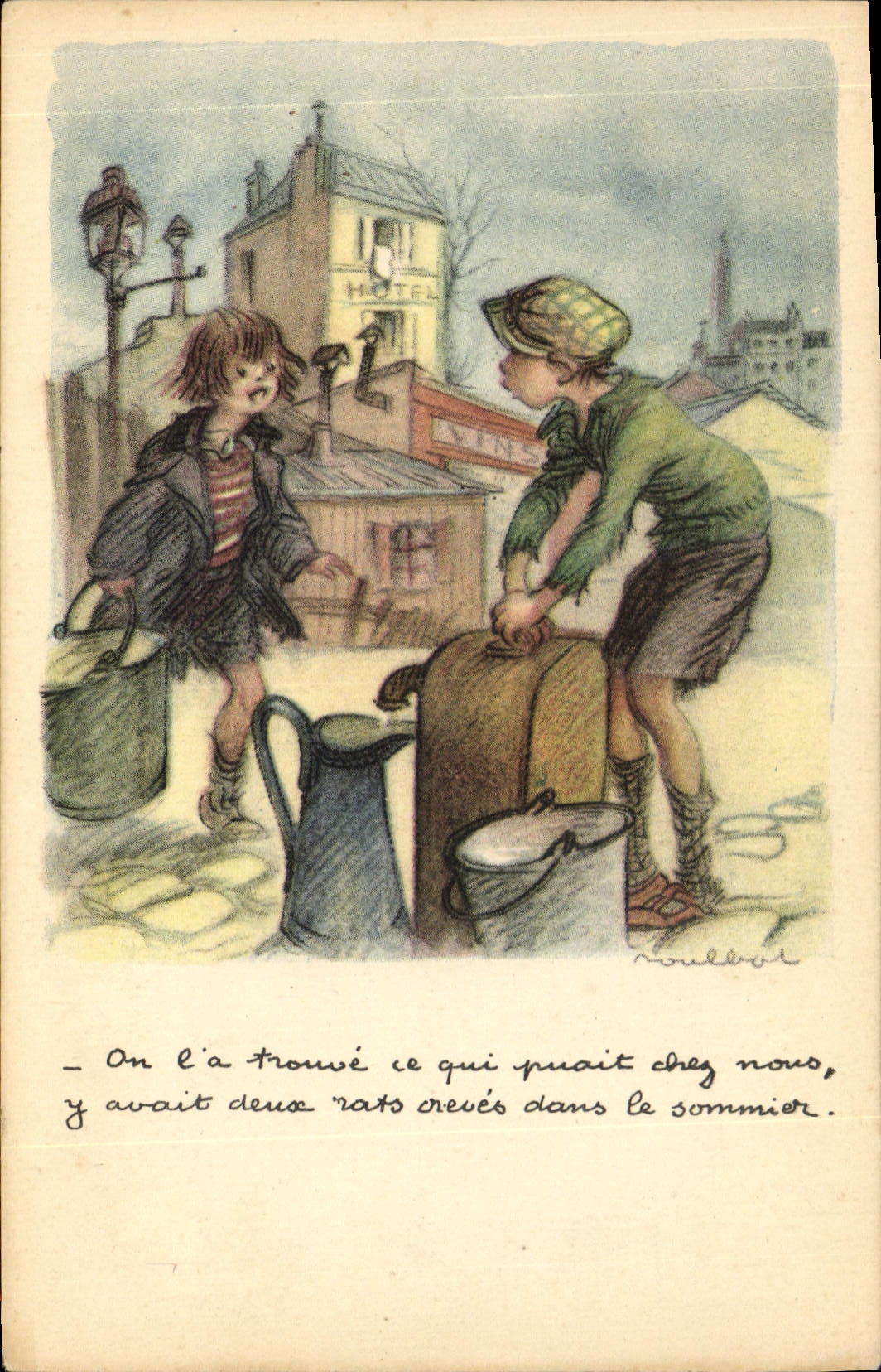 CPA Fantaisie Illustrateur Poulbot 