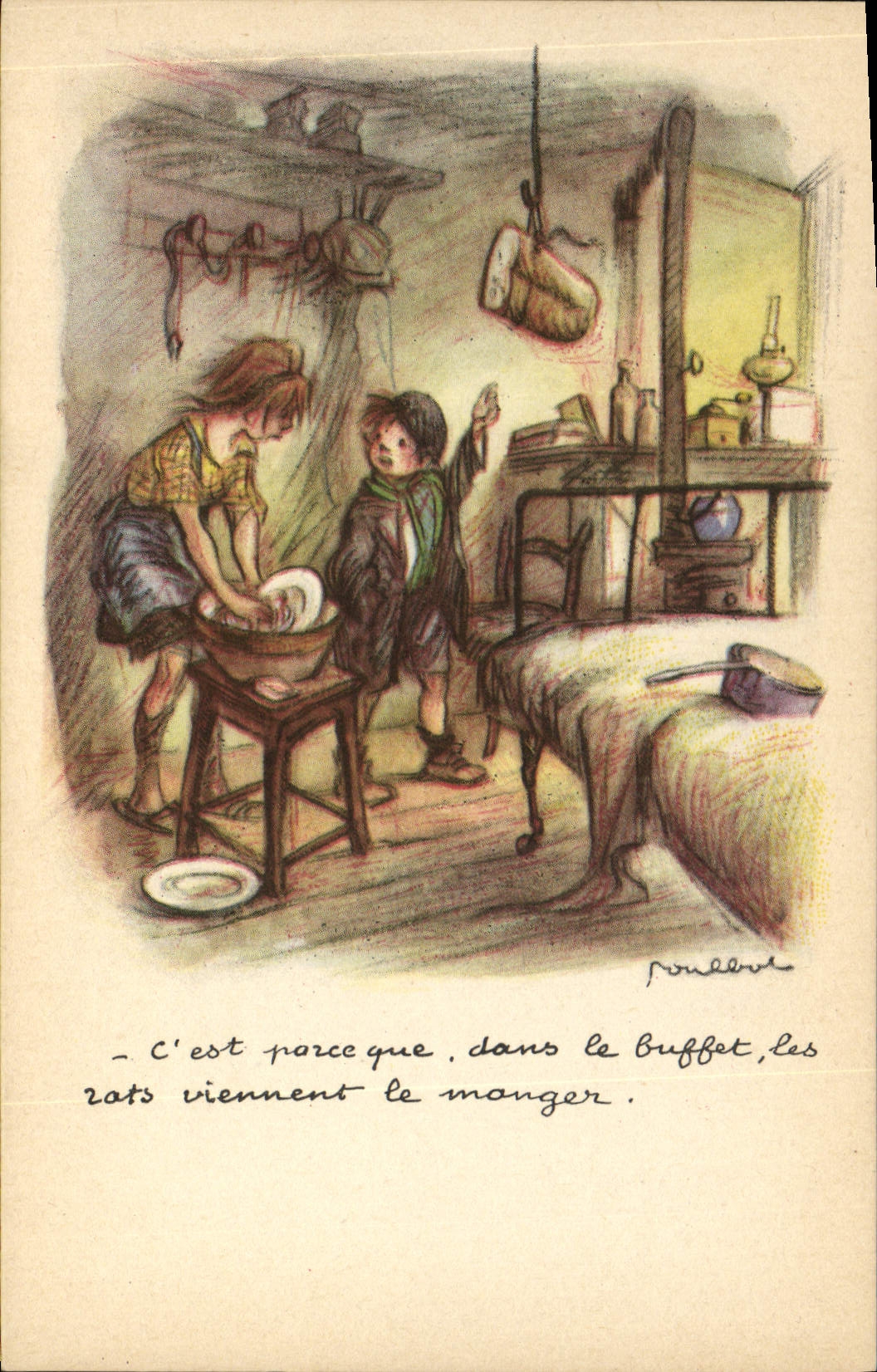 CPA Fantaisie Illustrateur Poulbot 