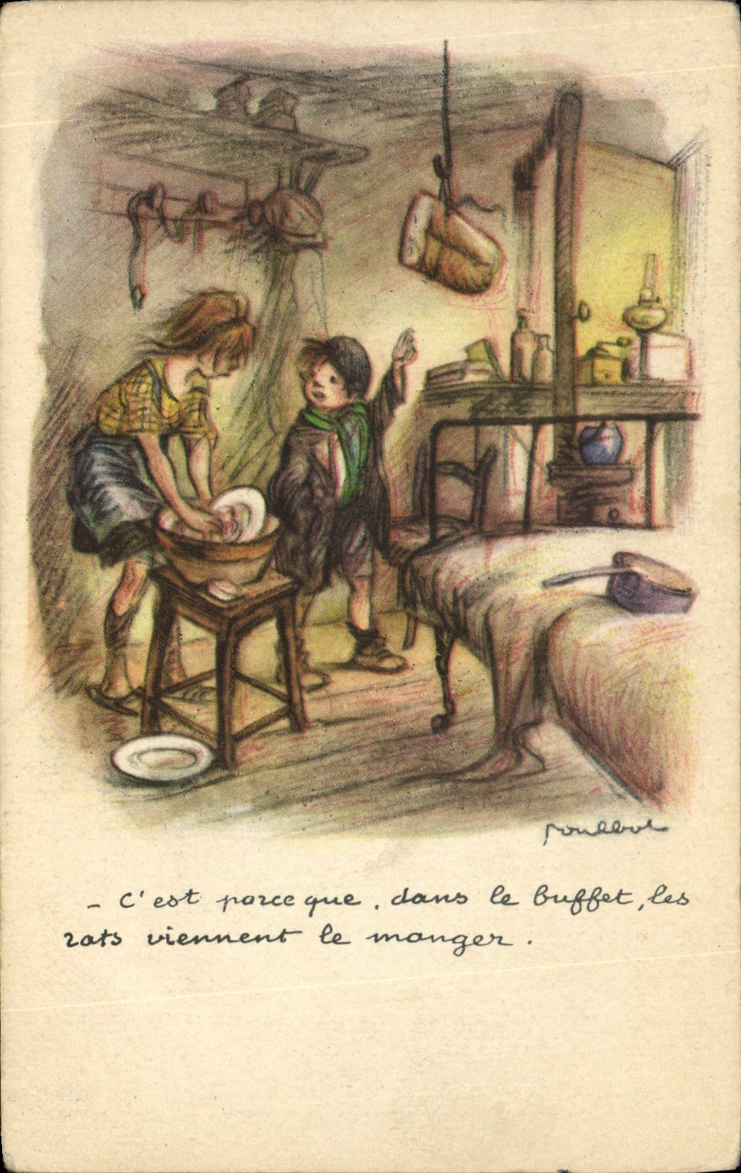 CPA Fantaisie Illustrateur Poulbot 