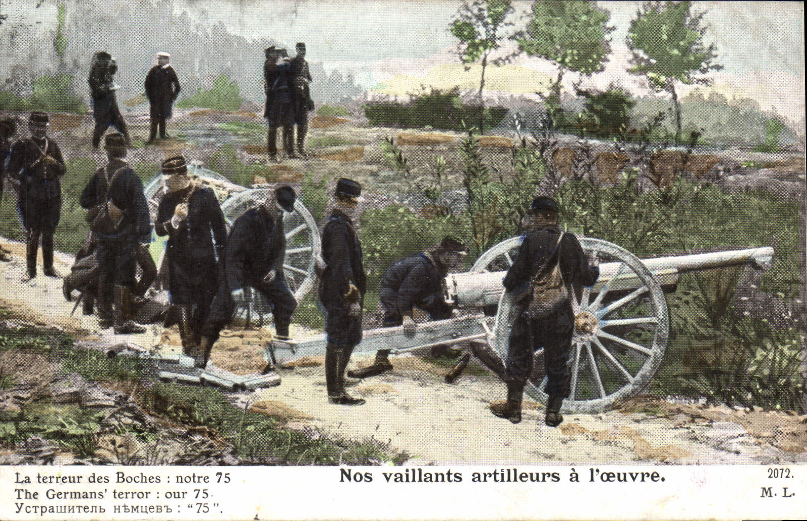 CPA Fantaisie Militaria Artilleurs