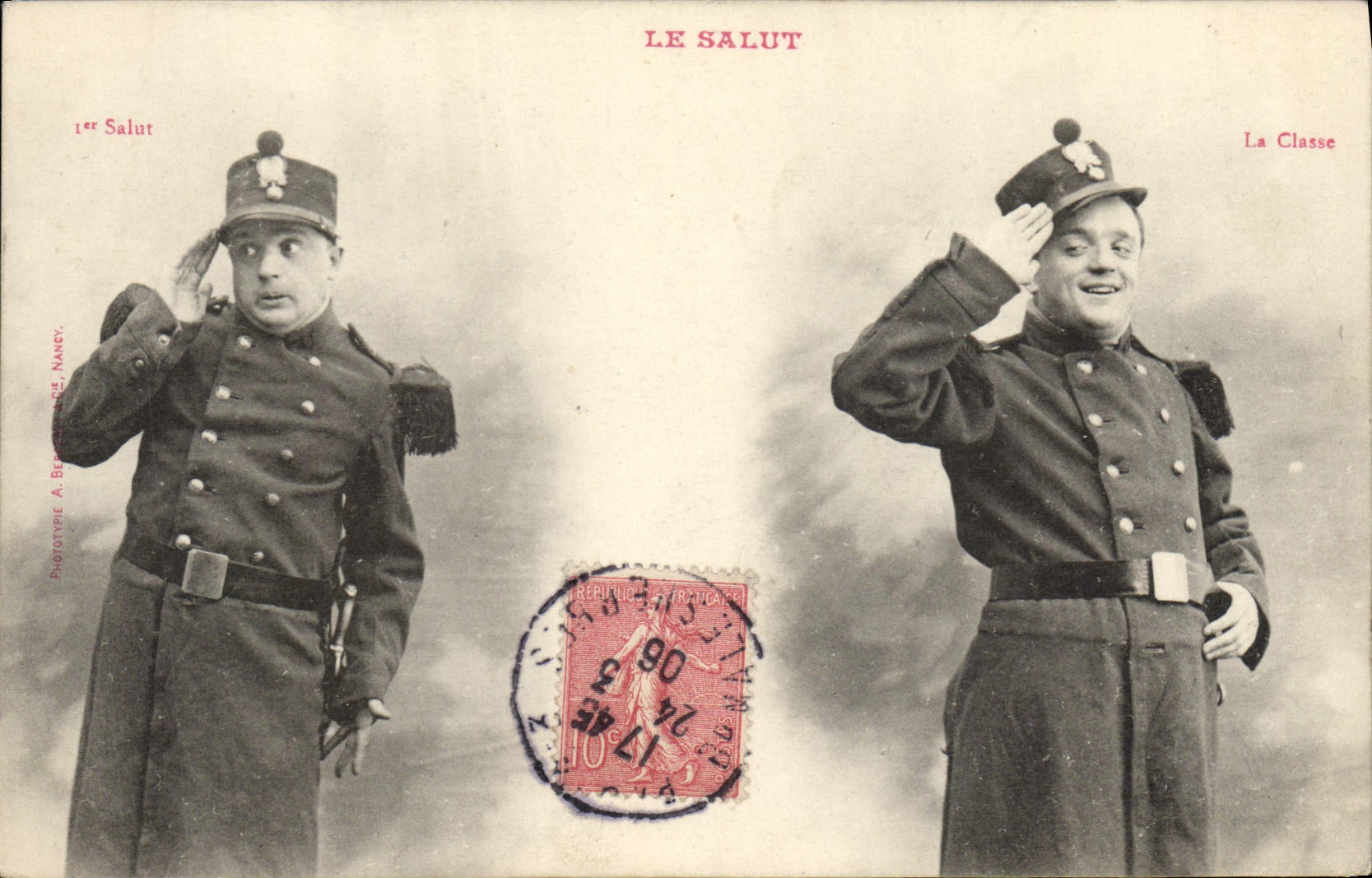 CPA Fantaisie Militaria Le salut 