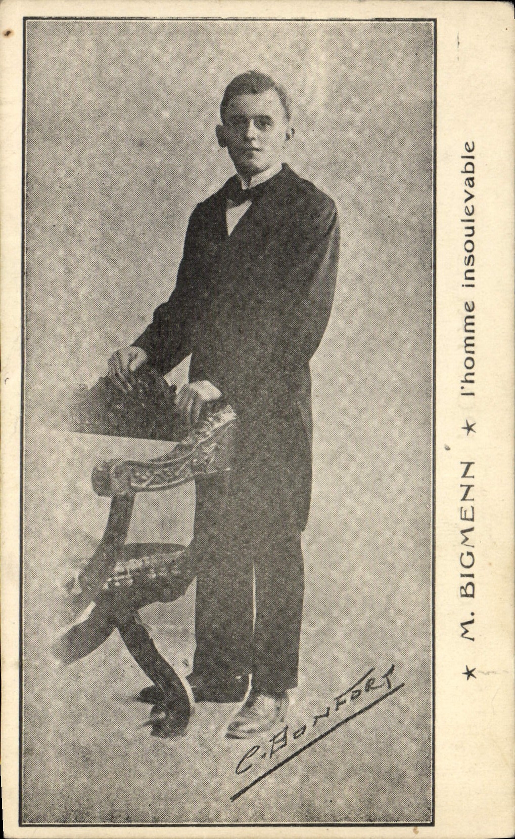 VINTAGE POSTCARD Mr. Bigmen the man insoulevable