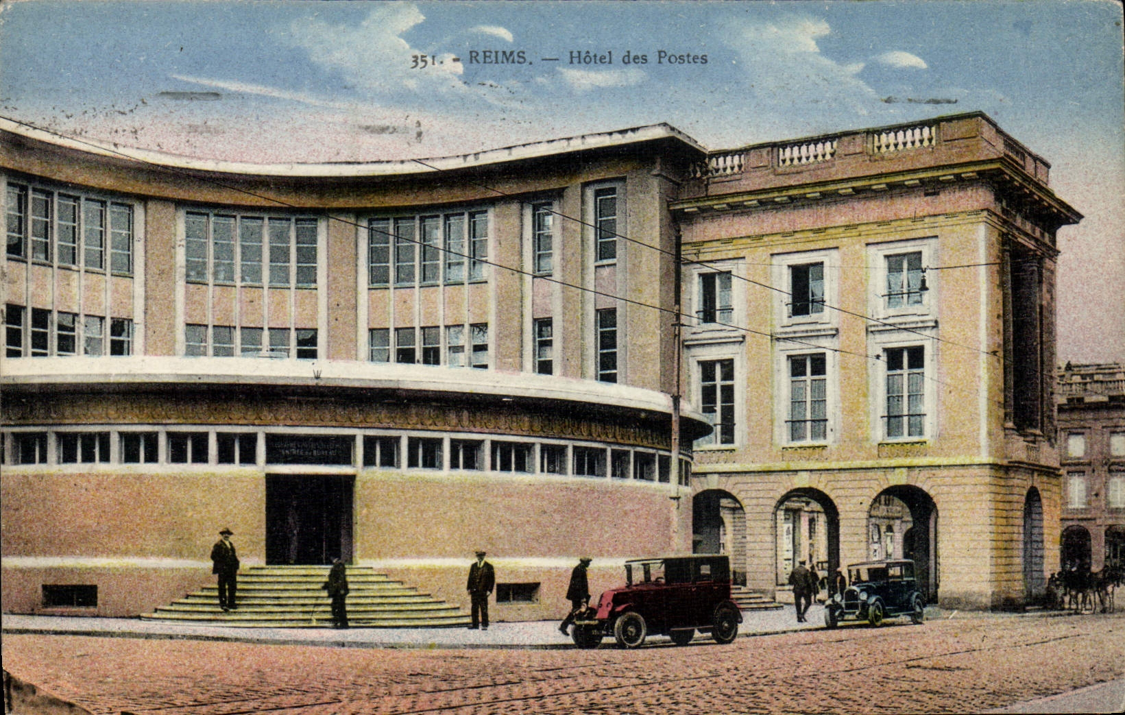 CPA Poste Reims Hotel des Postes