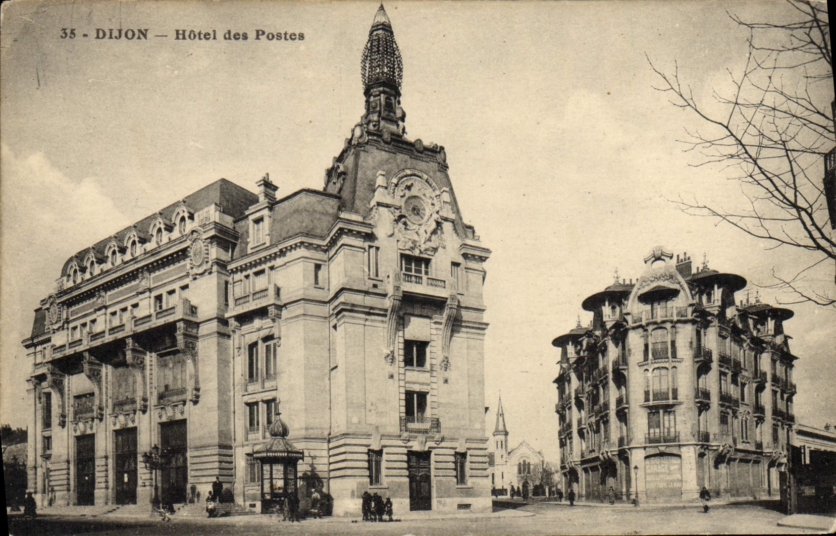 CPA Poste Dijon Hotel des Postes