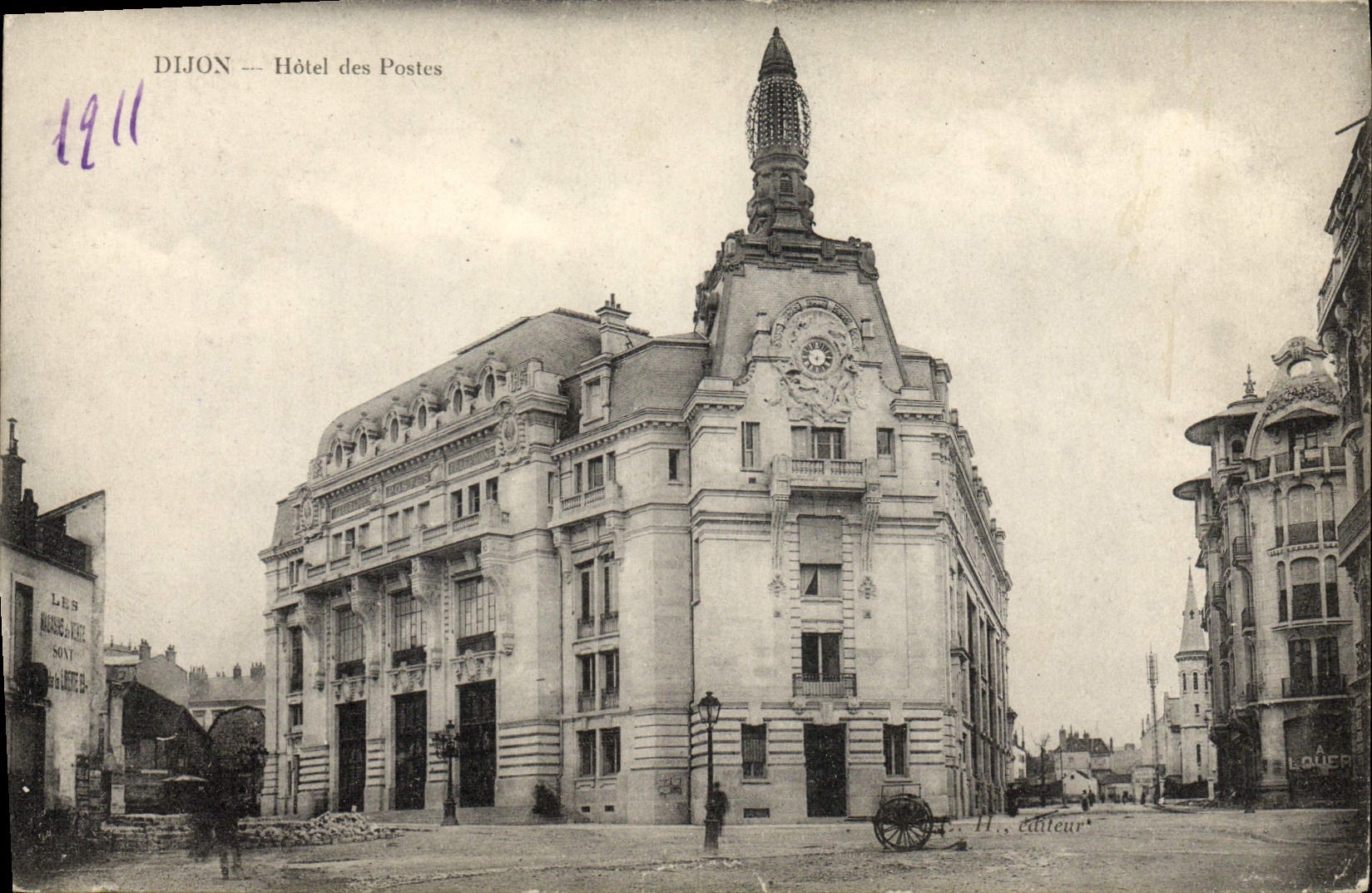 CPA Poste Dijon Hotel des Postes