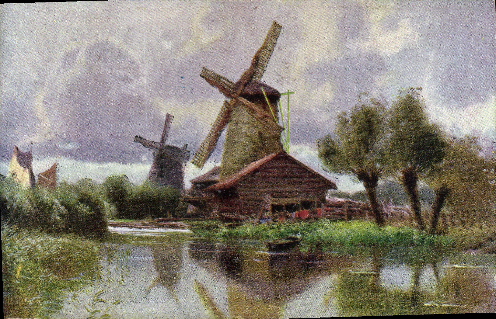 Países Bajos del molino de viento de la POSTAL de la VENDIMIA