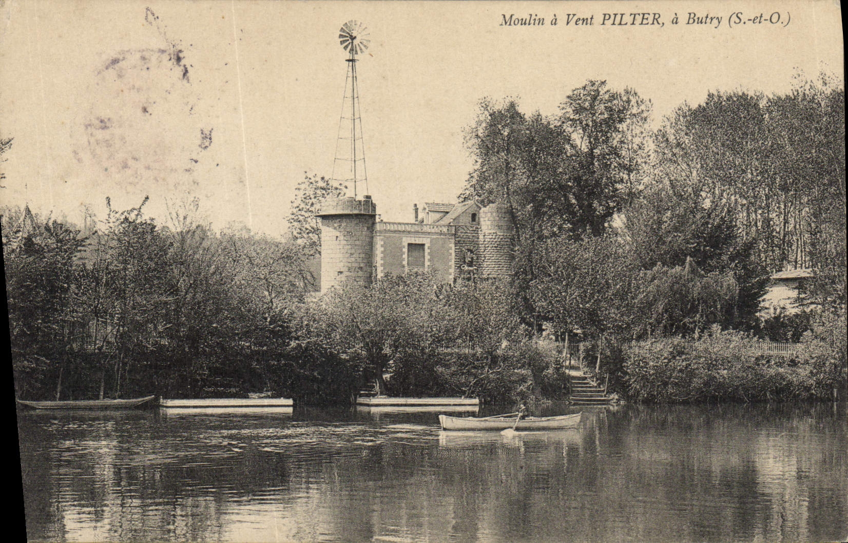 VINTAGE POSTCARD Windmill Pilter Butry