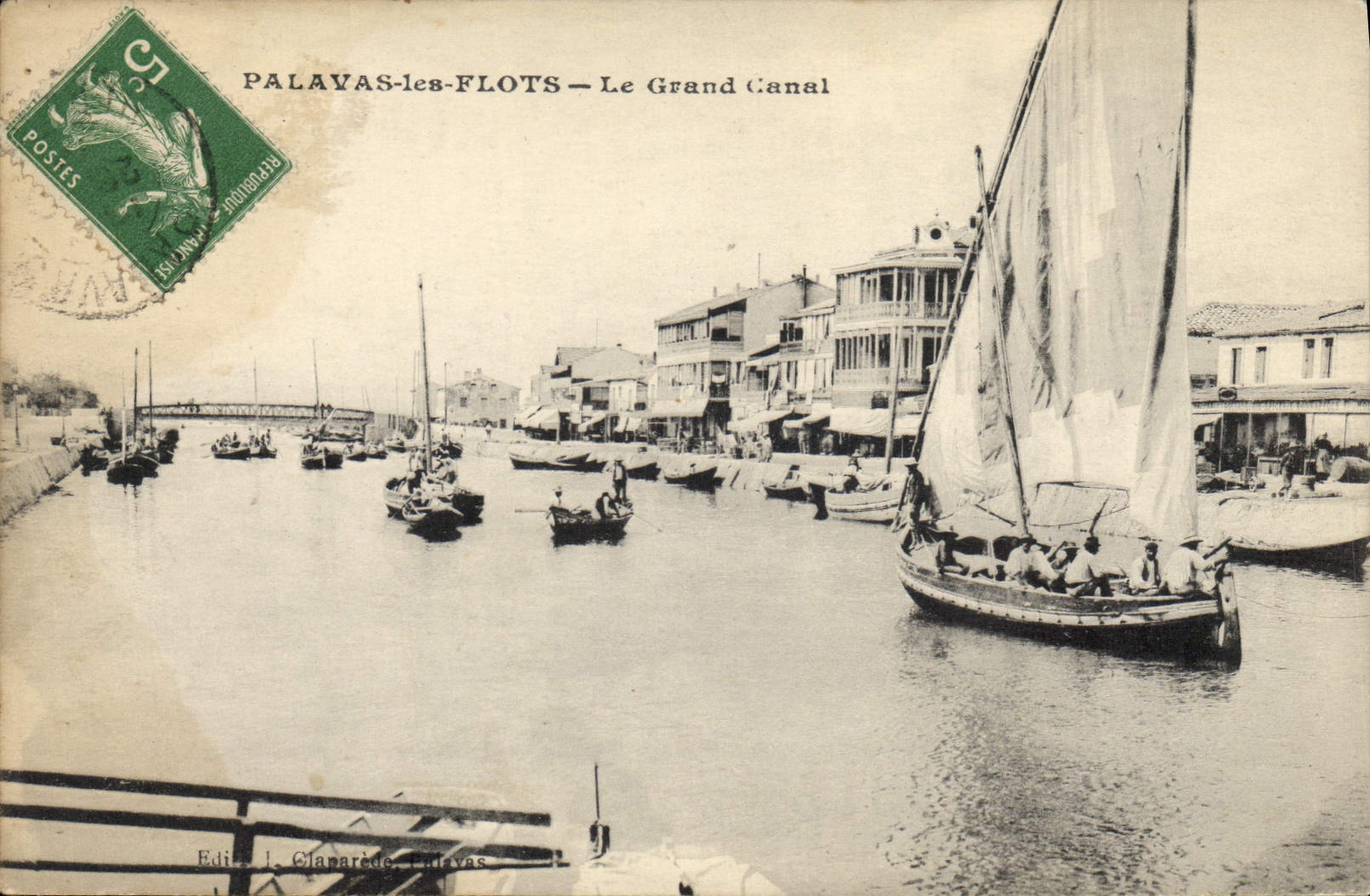 CPA Bateau Peche Palavas les Flots Le grand canal 
