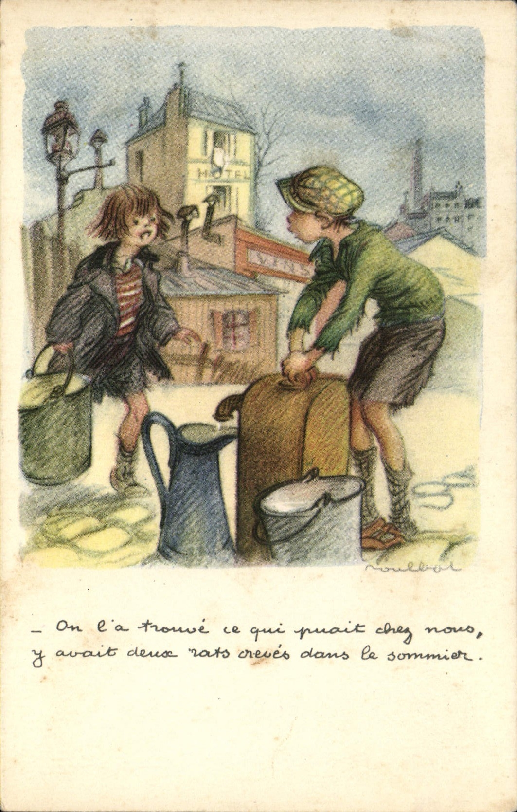 CPA Fantaisie Illustrateur Poulbot 