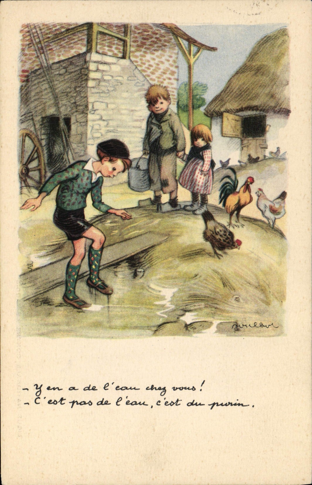 CPA Fantaisie Illustrateur Poulbot 
