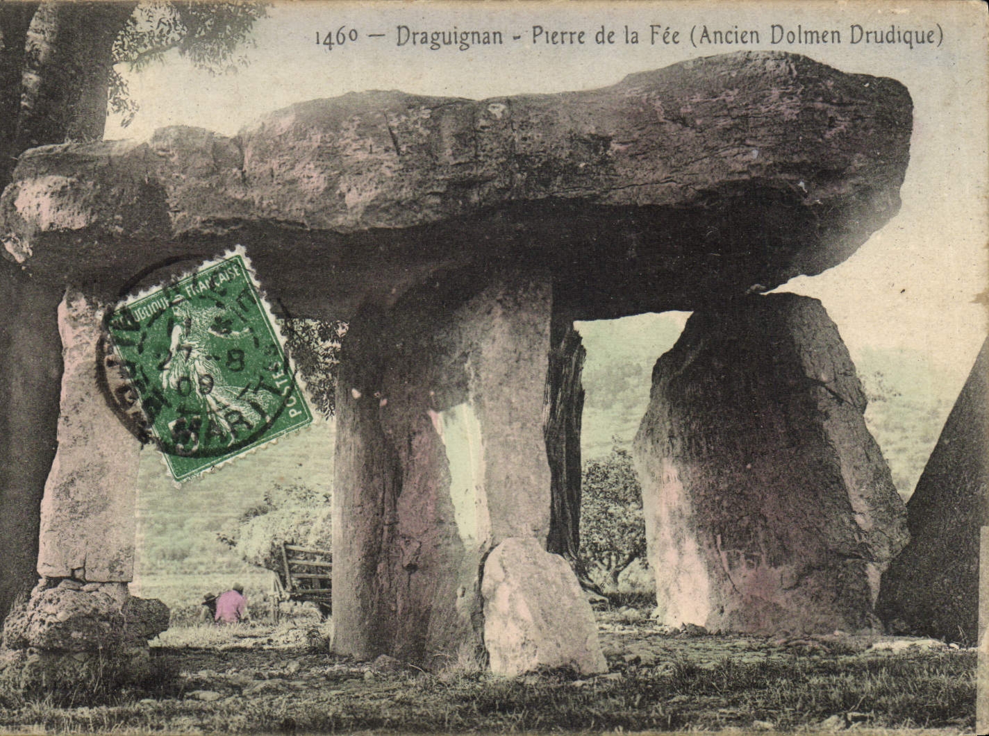 CPA Menhir Dolmen Draguignan La Pierre de la Fee Ancien dolmen druidique