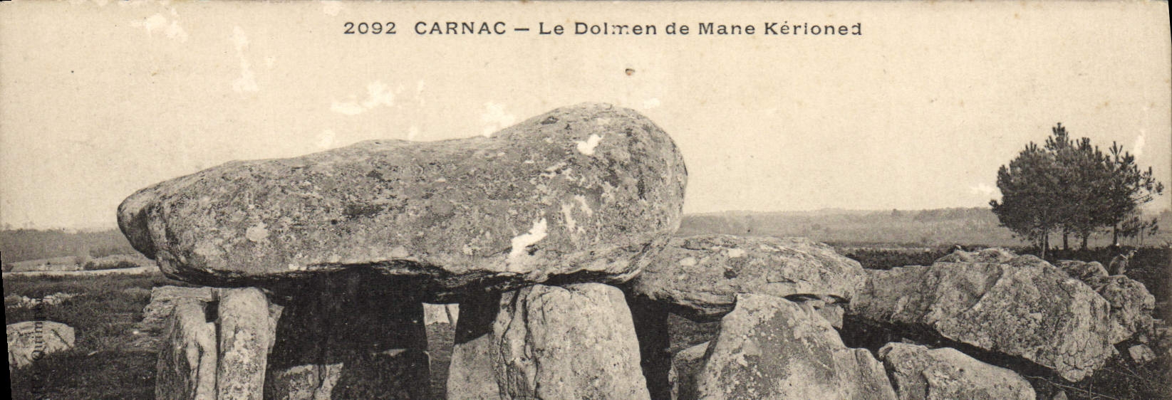 CPA Menhir Dolmen Carnac Le dolmen de Mane Kerioned 
