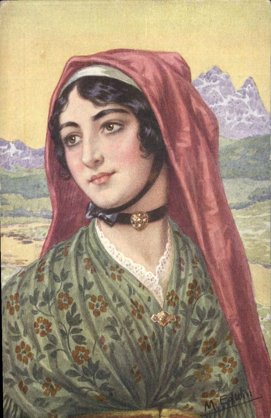 CPA Fantaisie Illustrateur Femme