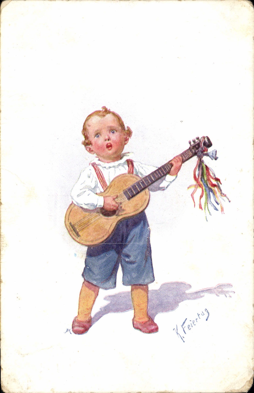 CPA Fantaisie Illustrateur Feiertug Enfant 