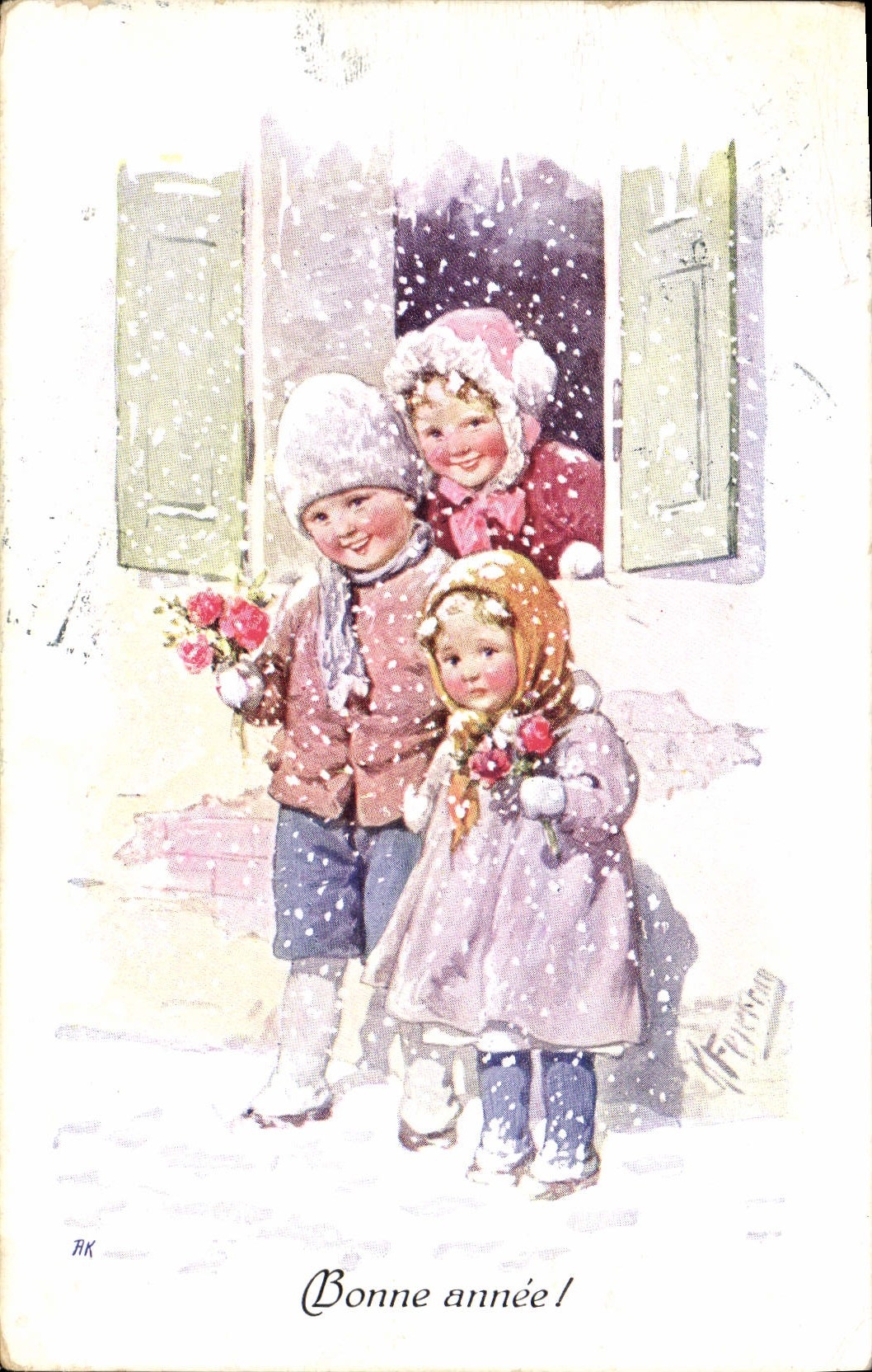 VINTAGE POSTCARD Fantasy Illustrator Feiertug Children