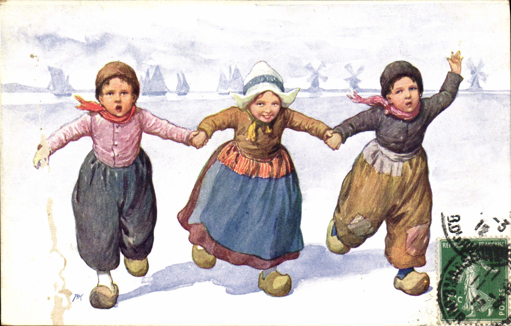 CPA Fantaisie Illustrateur Feiertug Enfants