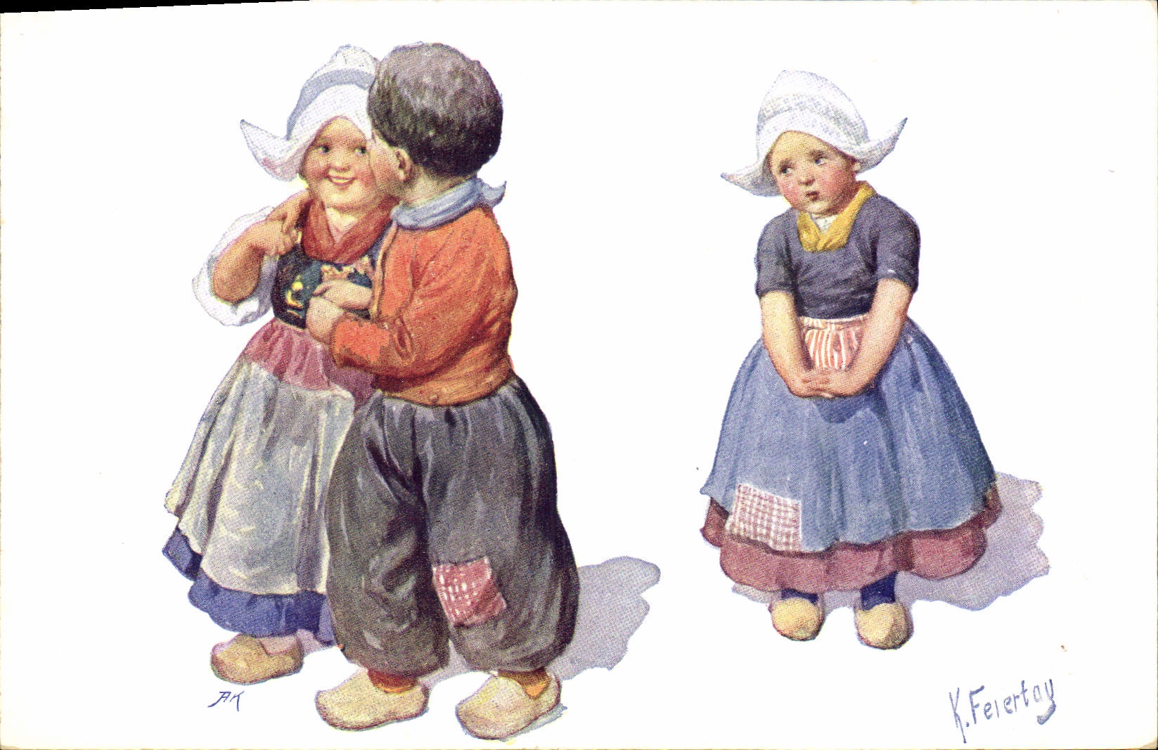 CPA Fantaisie Illustrateur Feiertug Enfants 