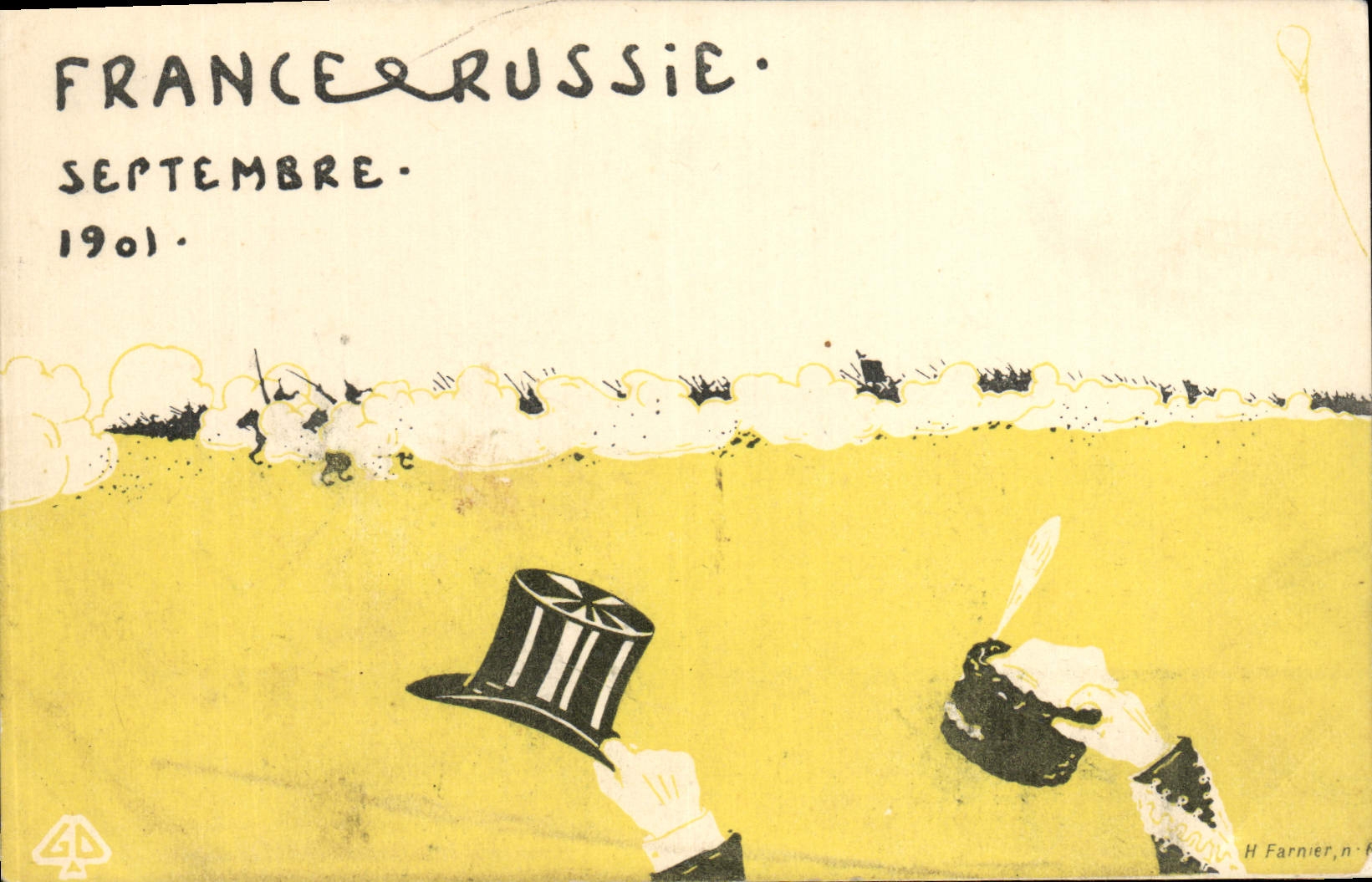 CPA Fantaisie Illustrateur France Russie Septembre 1901 Russia 