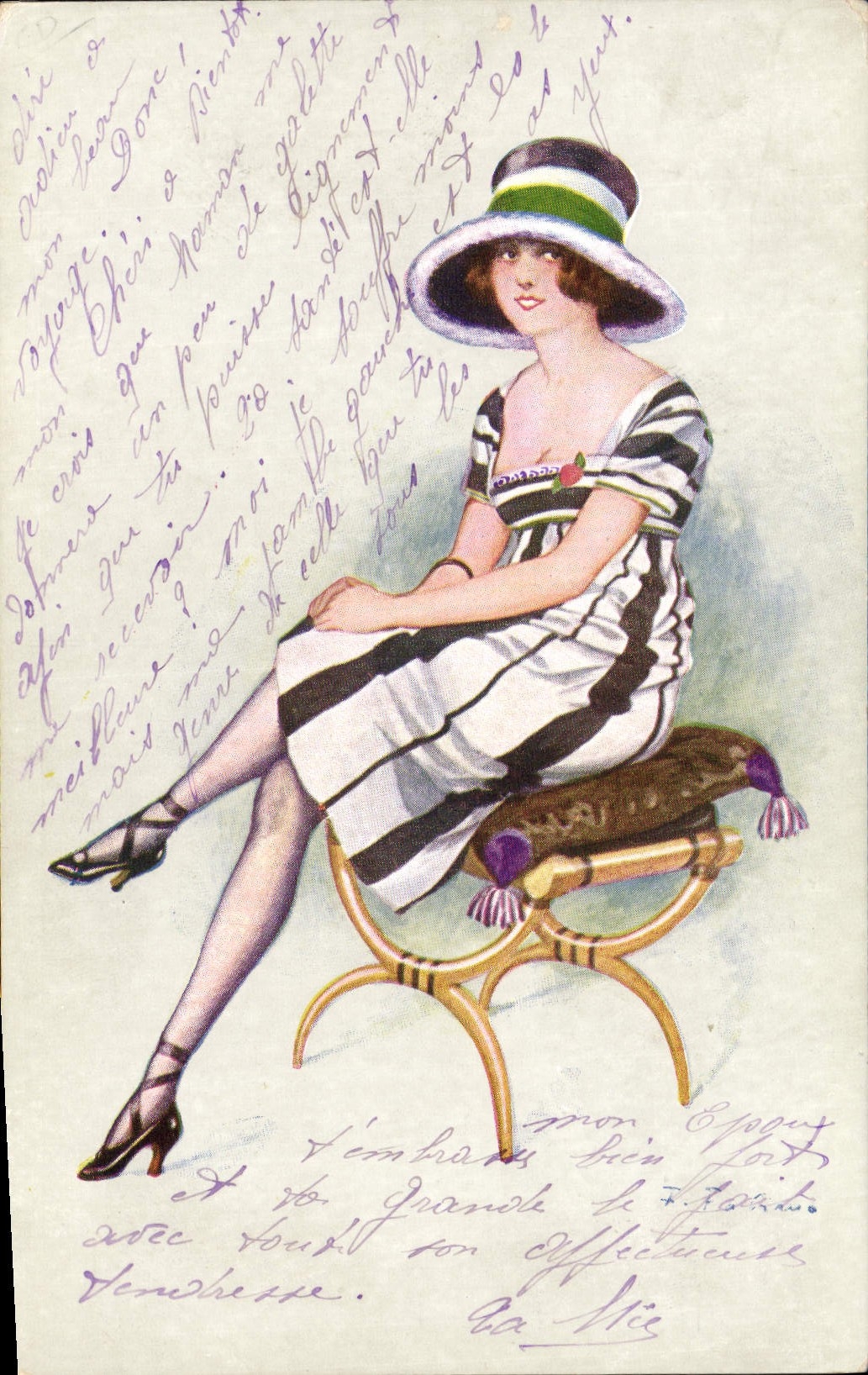 CPA Fantaisie Illustrateur Fabiano Femme