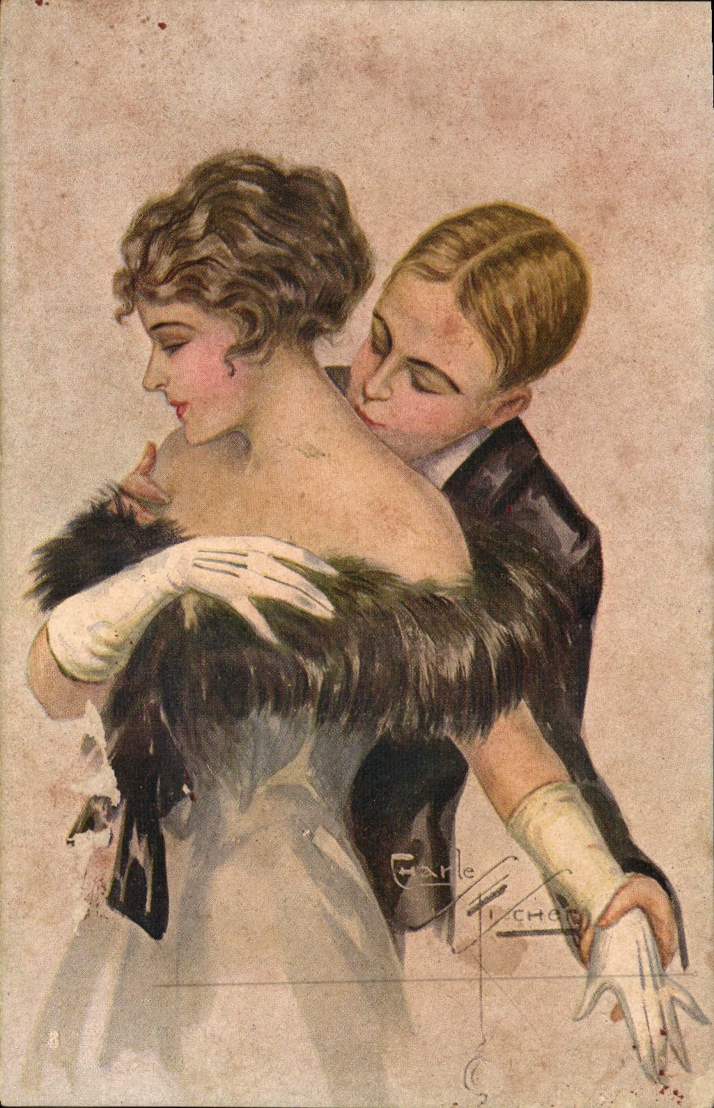 CPA Fantaisie Illustrateur Femme