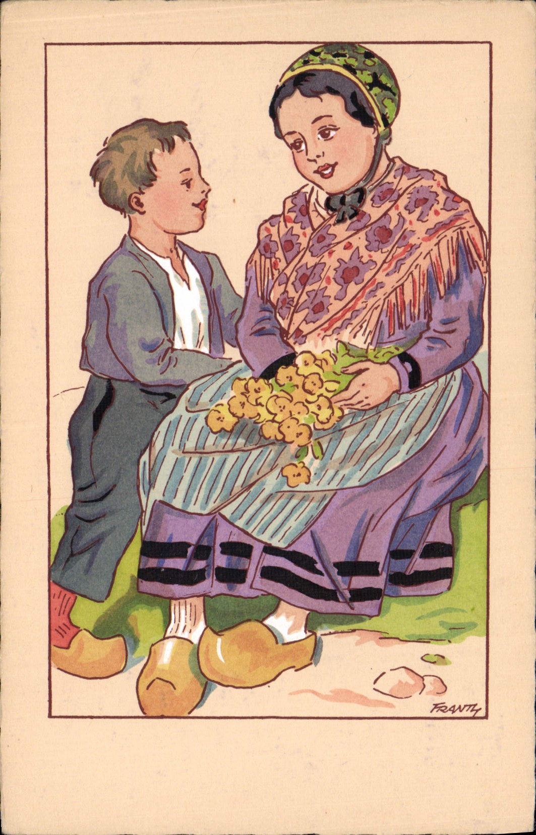 CPA Fantaisie Illustrateur Femme 