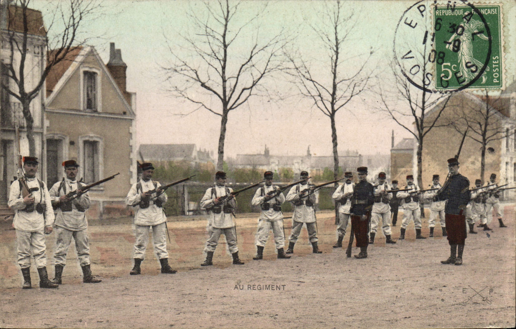 CPA Militaria Au regiment 