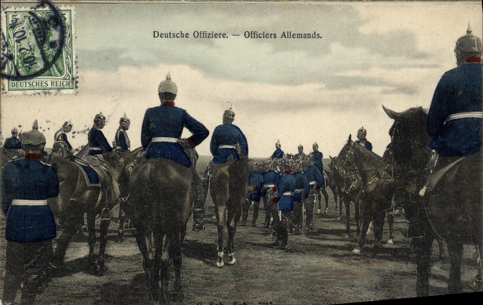 VINTAGE POSTCARD Militaria German Officers