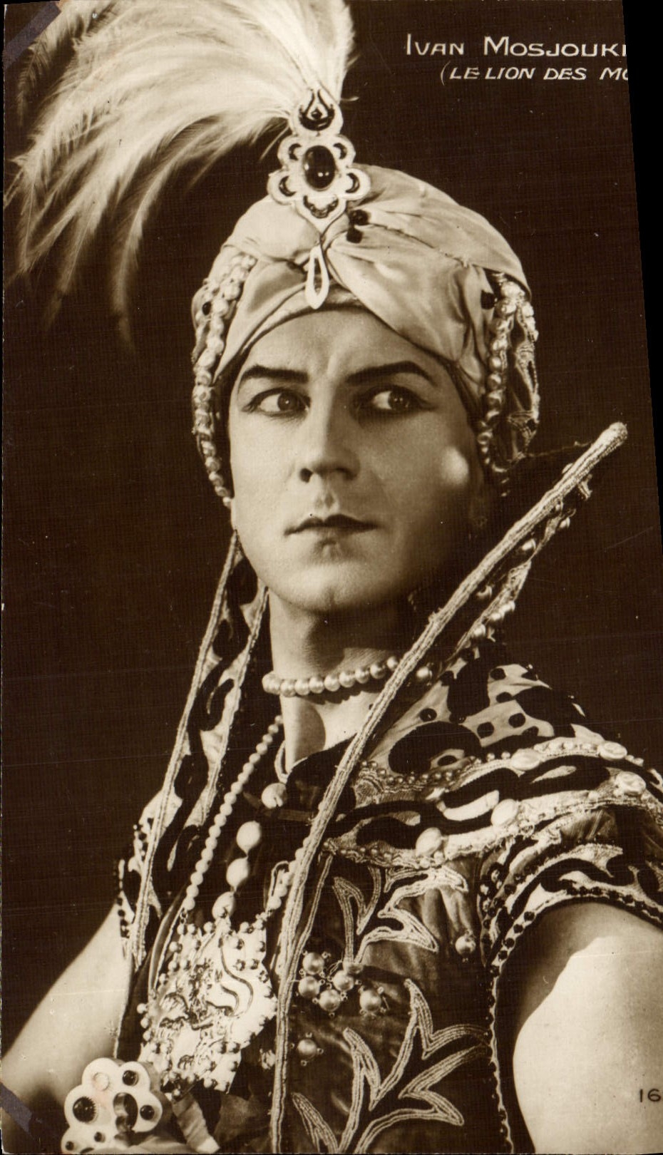 POSTAL MODERNA cine Ivan Mosjoukine el león de Mogols