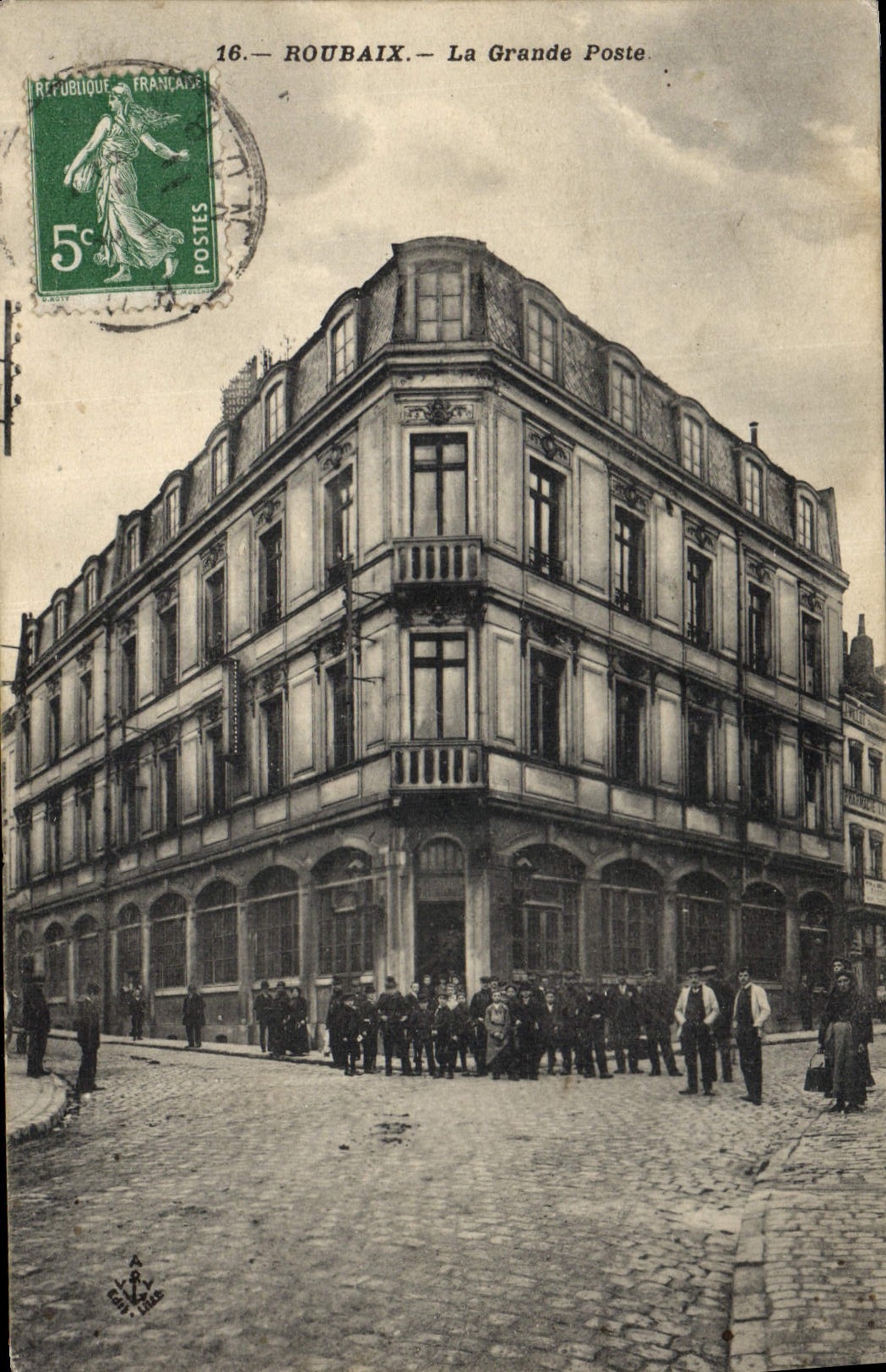 CPA Hotel des Postes Roubaix La Grande poste