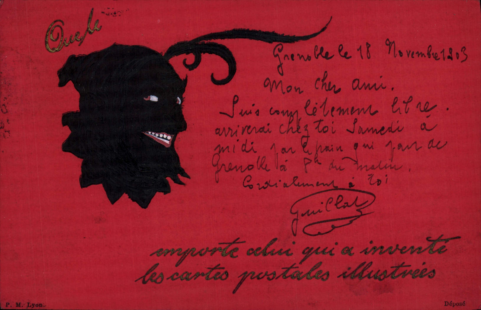 VINTAGE POSTCARD Devil illustrated Postcards